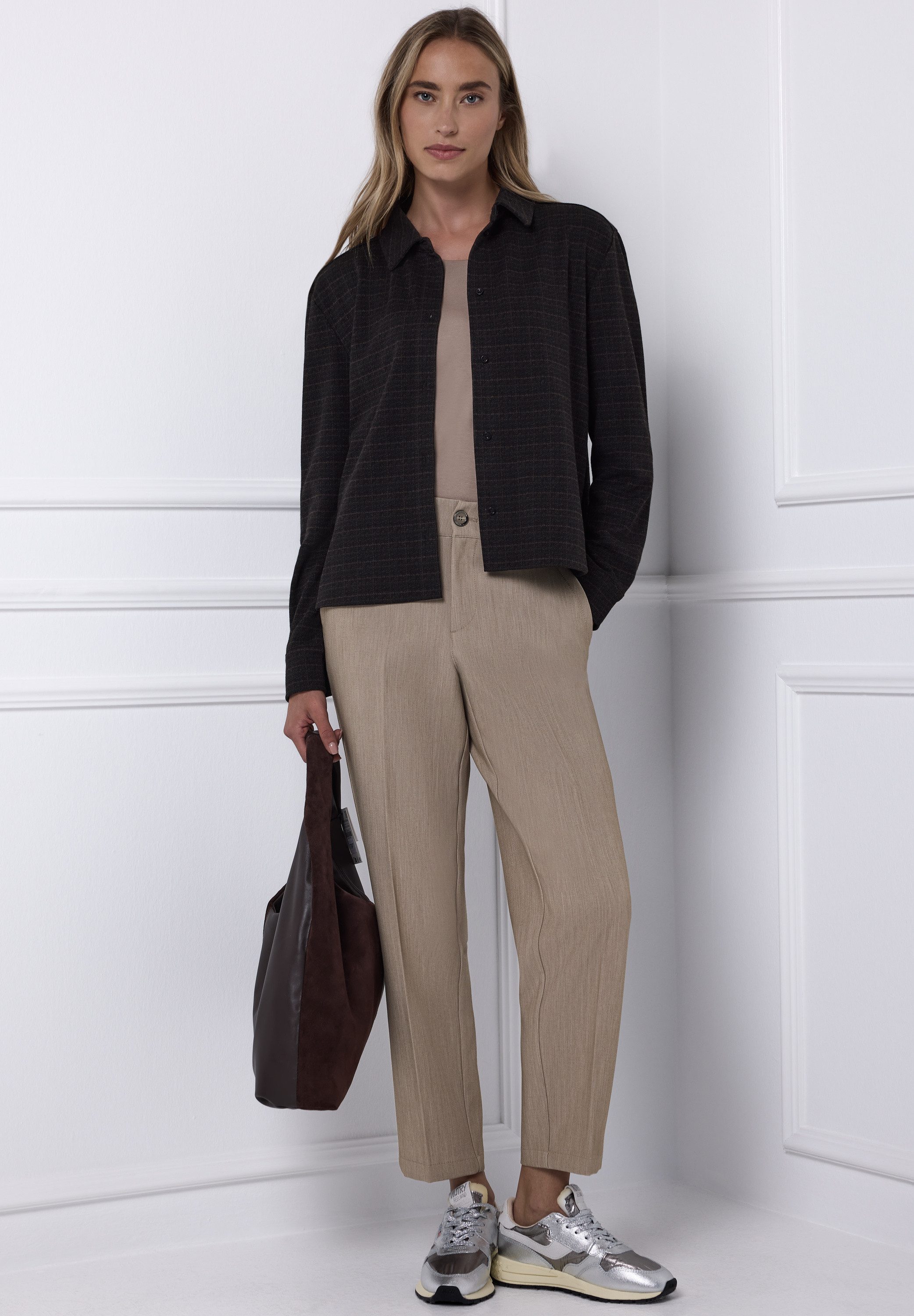CECIL Chinos im elastischen Materialmix