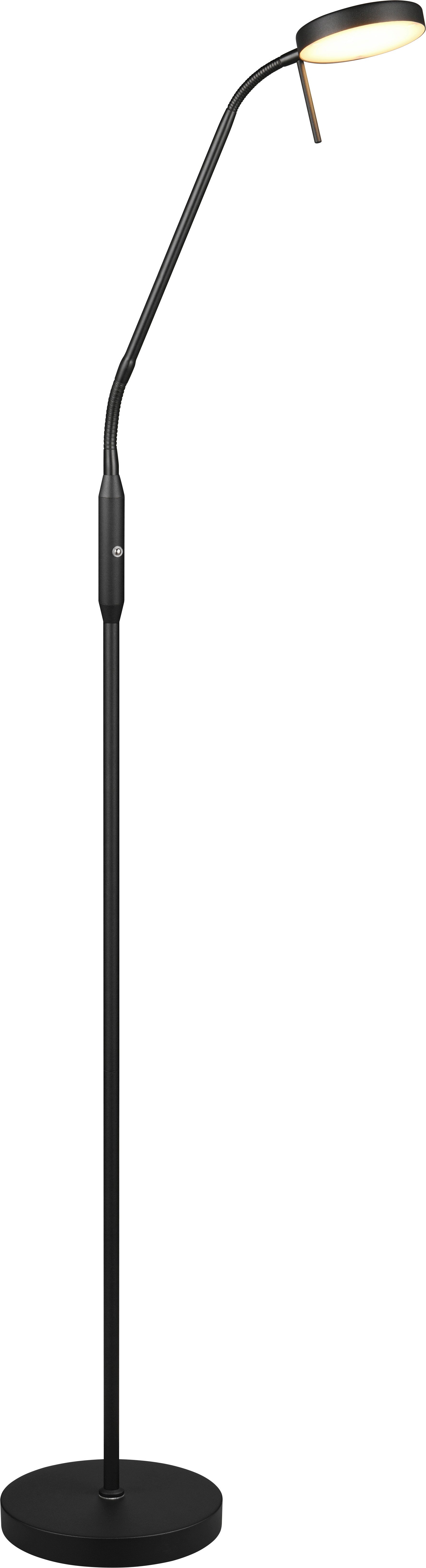 Reality Leuchten LED Stehlampe MORENO, Akku LED Stehleuchte warmweiß bis kaltweiß 2700-4000-6000K, Dimmfunktion, Ein-/Ausschalter, Lesearm, Memoryfunktion, USB-Ladefunktion, LED fest integriert, Farbwechsler, warmweiß - kaltweiß, dimmbar, Lesearm schwenkbar, induktive Ladestation per USB-C aufladbar
