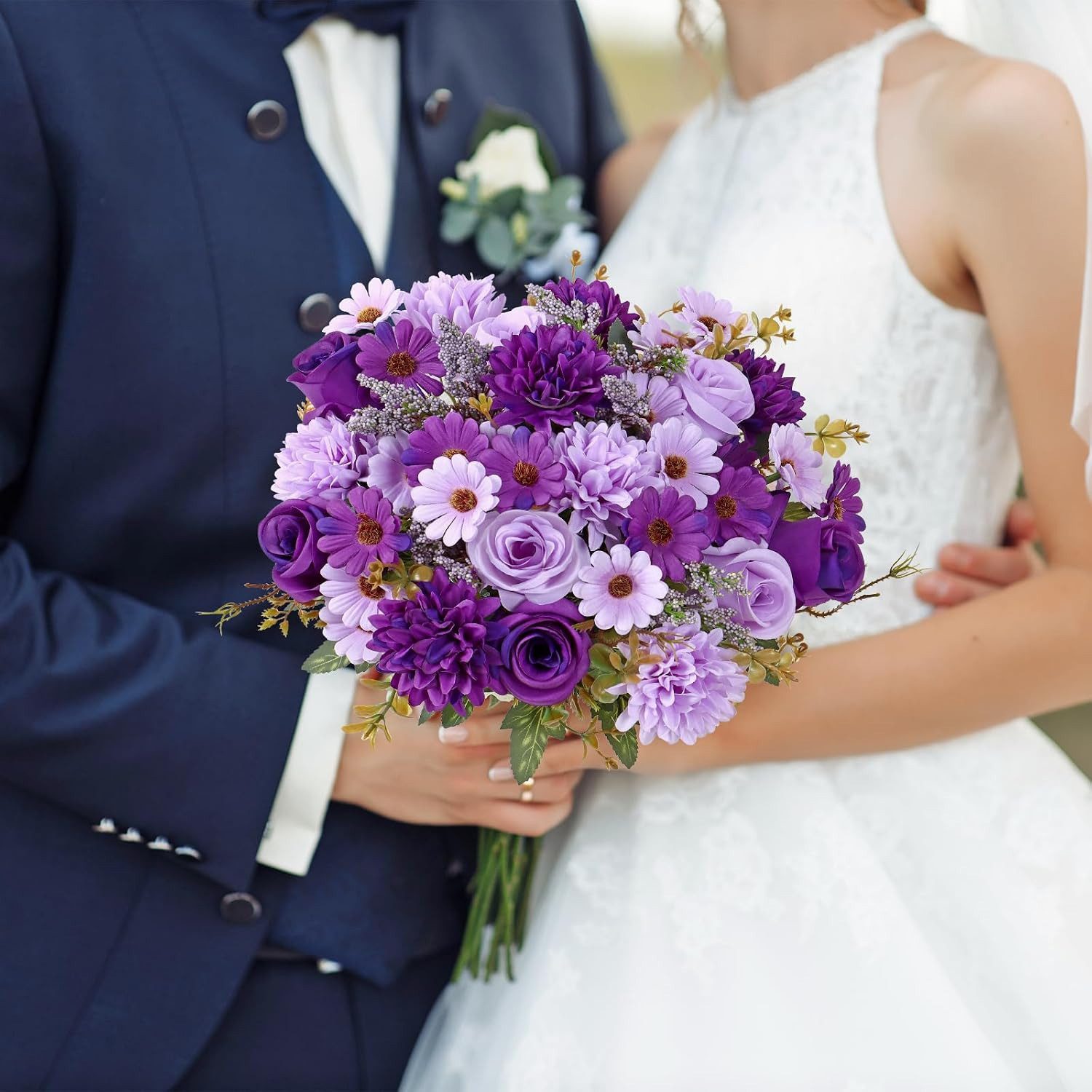 Kunstblumenstrauß Künstliche Rosenblumen 2er-Set – Seidenblumenstrauß für Dekoration, FOUORTUNATE-BEE, Perfekt für Hochzeit, Party oder Heimdekoration in Rosa – Bild 5 von 5