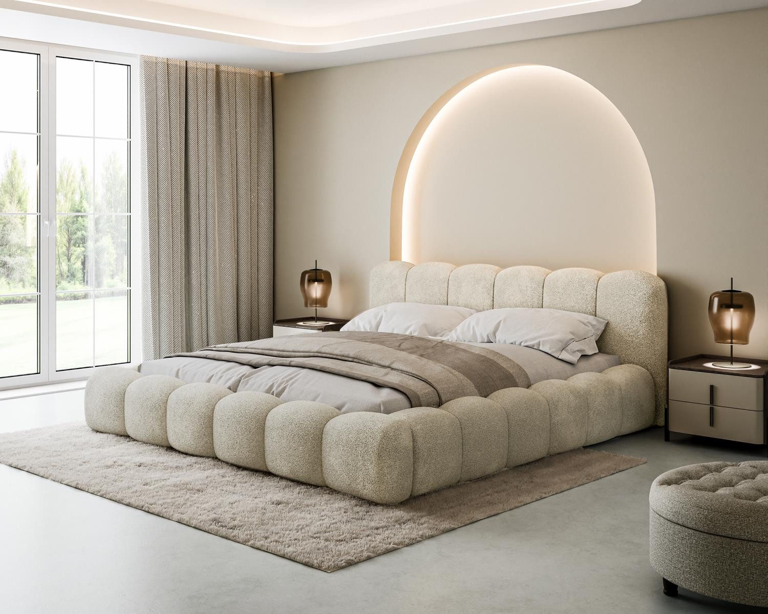 Compleo Polsterbett Designerbett, exklusives Bett, Modern günstig online kaufen