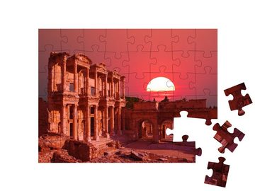 puzzleYOU Puzzle Aufnahme der Celsus-Bibliothek in Ephesus, Türkei, 48 Puzzleteile, puzzleYOU-Kollektionen Türkei