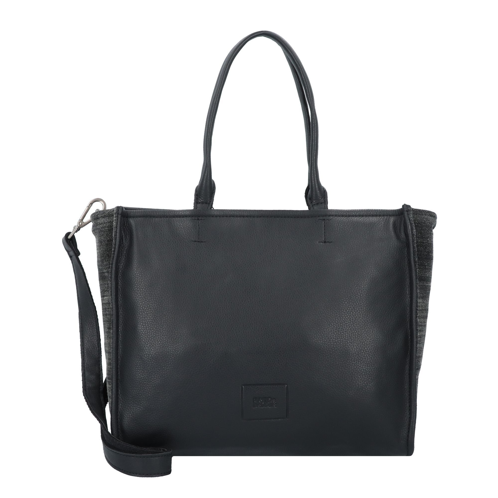 Velourleder black FREDsBRUDER Schultertasche Sewab,