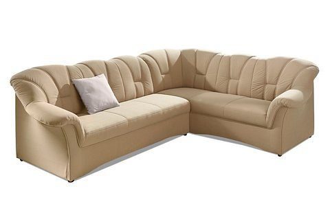 DOMO collection Ecksofa Papenburg B/T/H: 242/190/84 cm L-Form, wahlweise mit Bettfunktion, Langer Schenkel links oder rechts