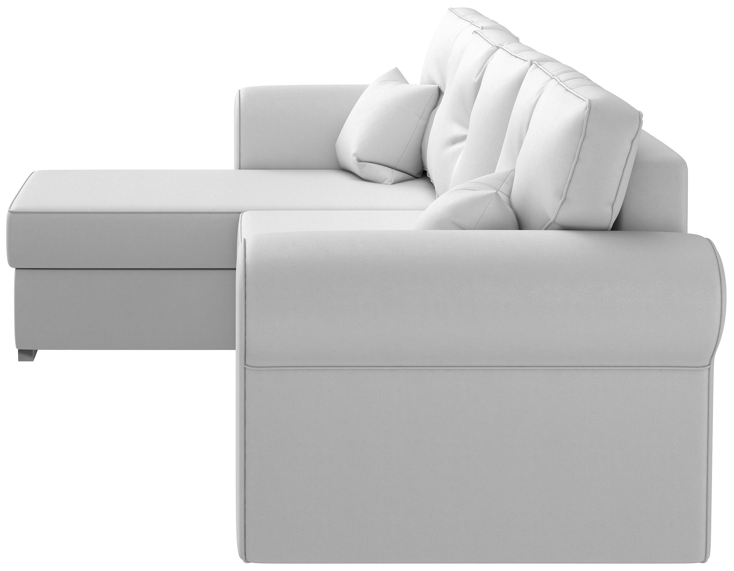 Stylefy Ecksofa Ofanto, Design, mane Raum Eckcouch, Bettfunktion stellbar, Bettkasten, mit links inklusive rechts Kissen L-Form, frei bestellbar, oder und im Modern
