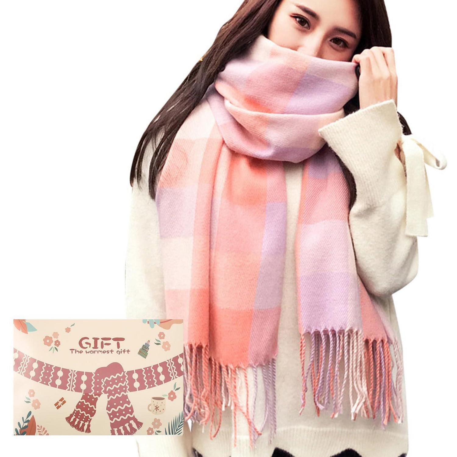 LuxusKollektion XXL-Schal Schal Kariert Pashmina XXL Fransen, (1-St)