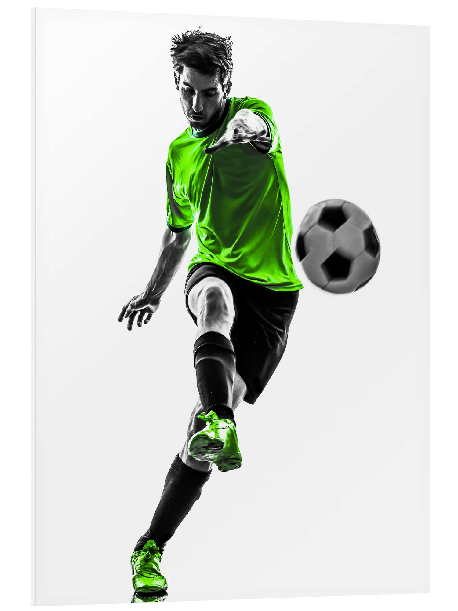 Posterlounge Forex-Bild Editors Choice, Fußballspieler beim Schuß, Illustration