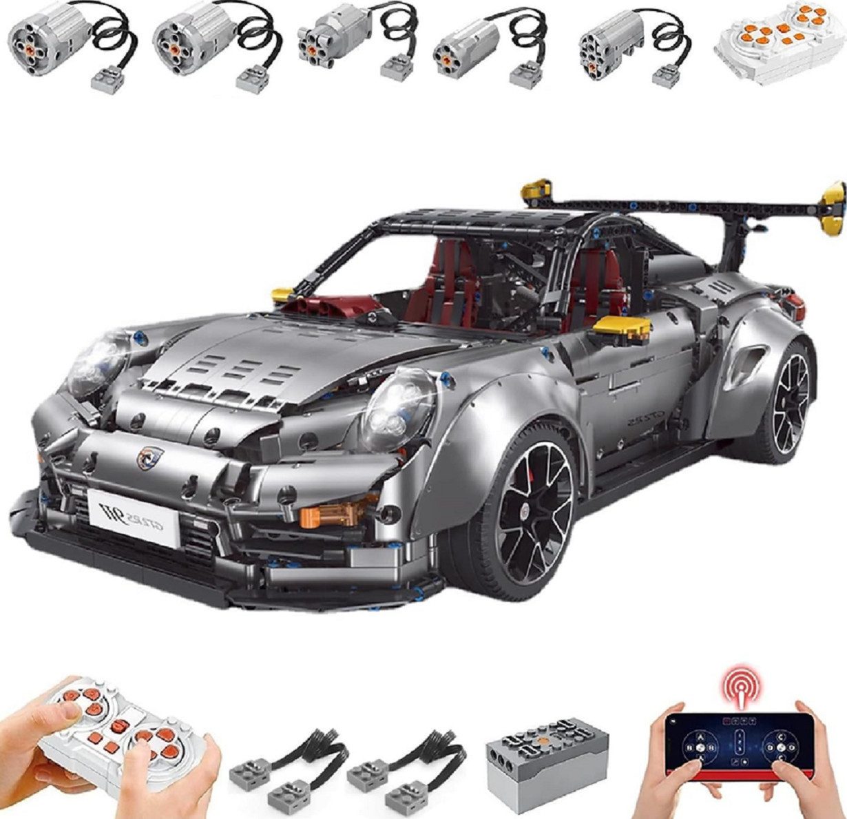 TaiGaoLe T5026 GT2 RS 911 Sportwagen - Technik Modell Konstruktionsspielsteine