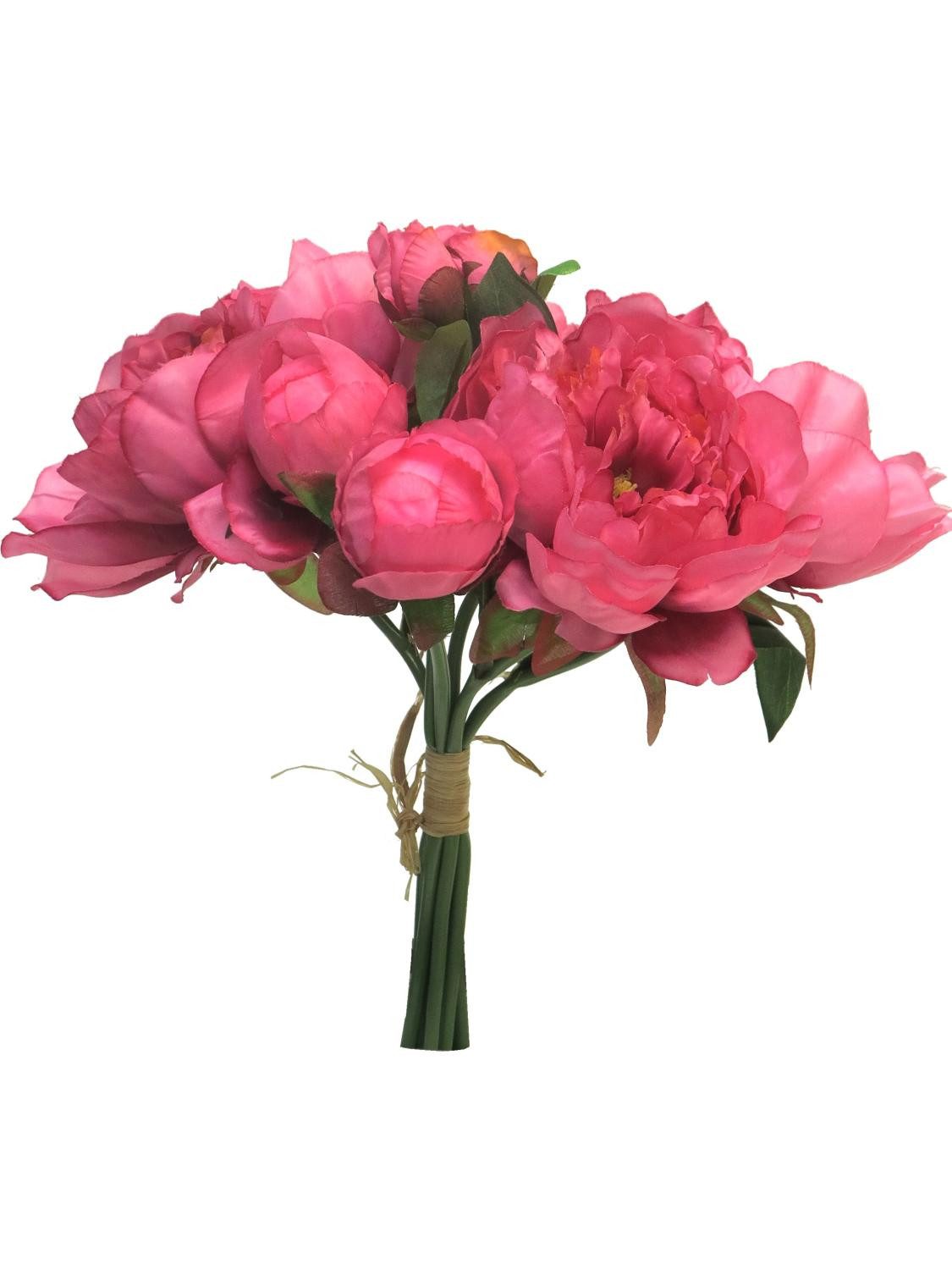Kunstblumenstrauß Künstlicher Blumenstrauß Pfingstrose LINYUAN, pink, 35 cm Pfingstrose, artplants, Höhe 35.0 cm