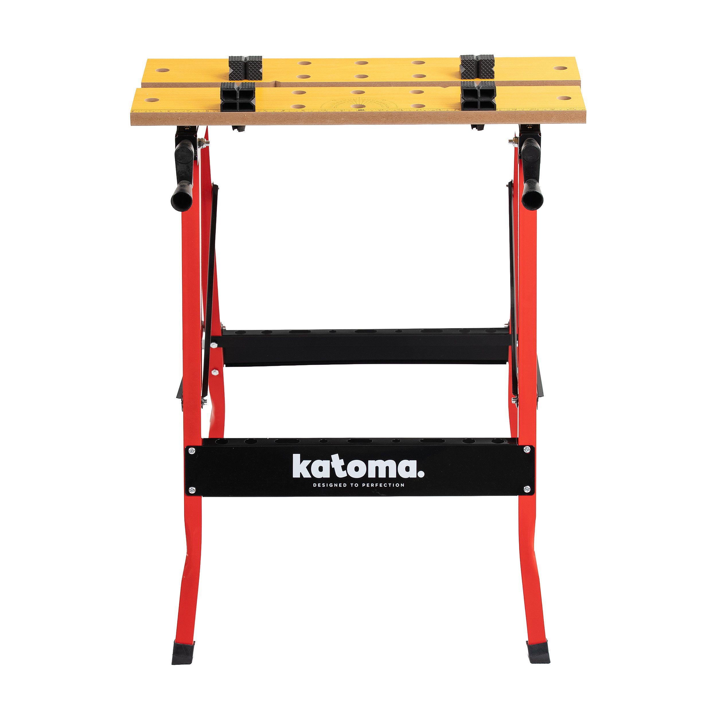 Katoma Werkbank WORK MAX Arbeitstisch klappbar verstellbar 125 kg, mit Spannzwingen