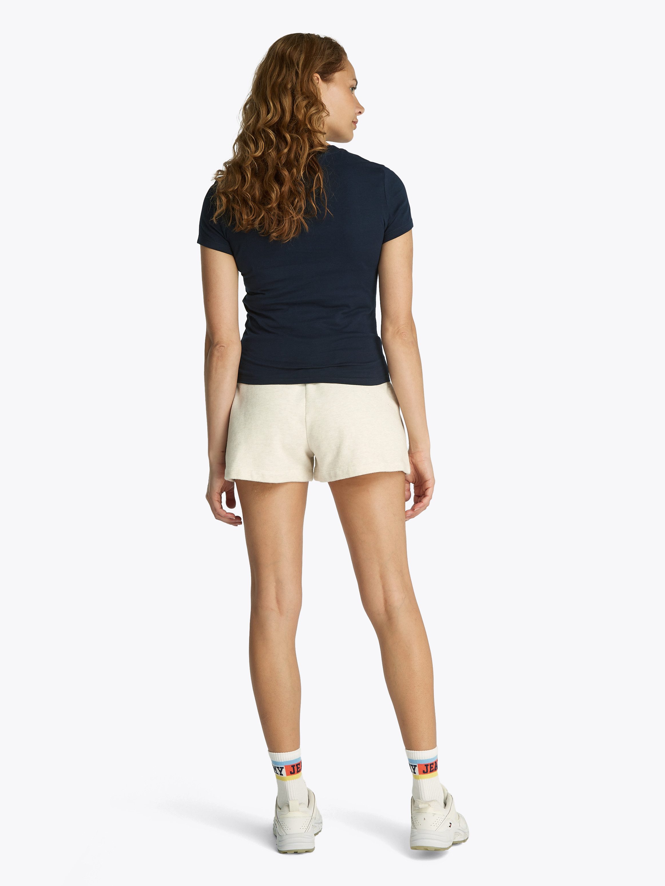Tommy Jeans Curve T-Shirt TJW SLIM TONAL LINEAR TEE EXT in Großen Größen, Logodruck, Figurbetont