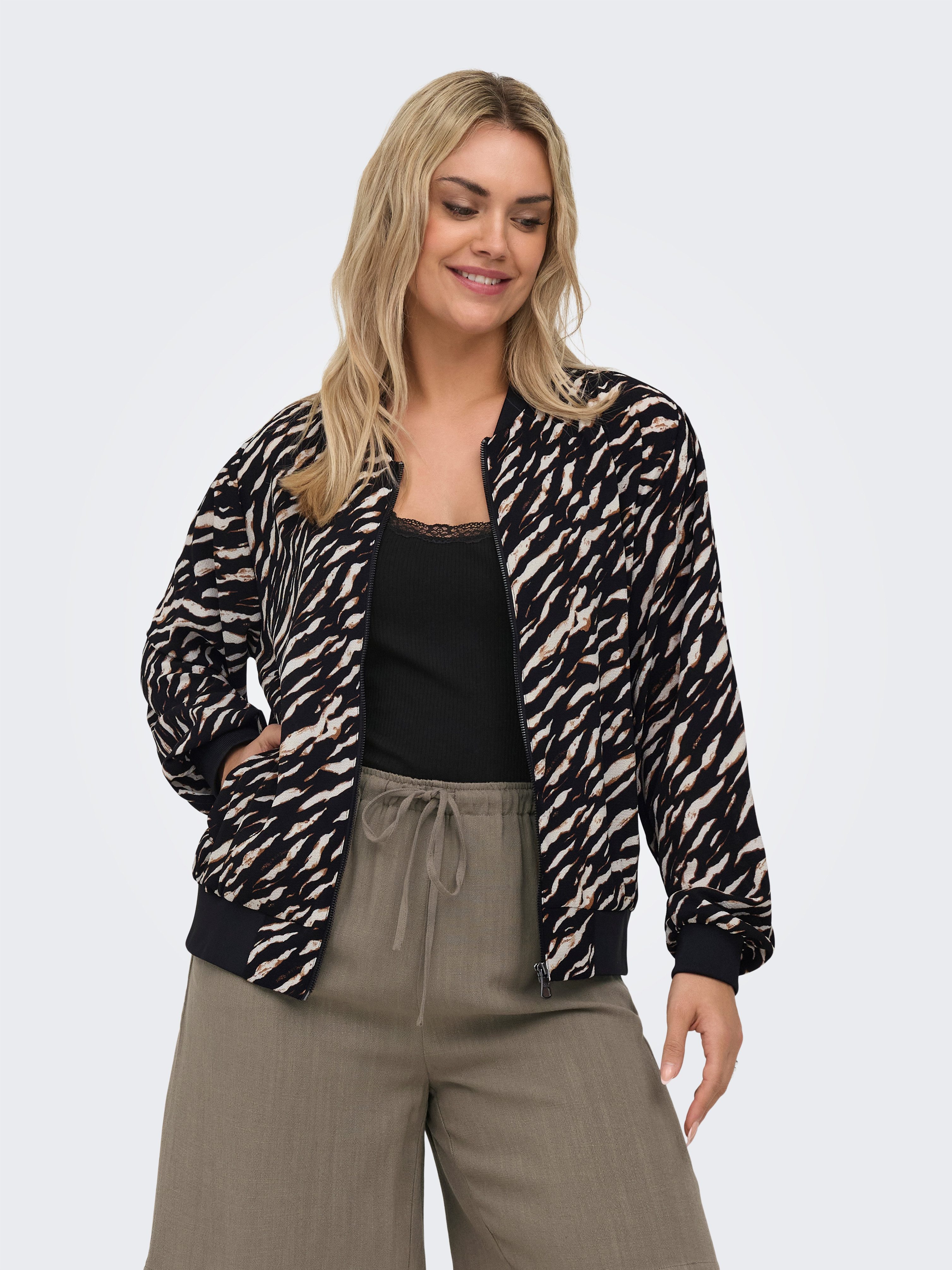 ONLY CARMAKOMA Bomberjacke CARLUX LIFE LS BOMBER JACKET NOOS Materialmix, regular fit