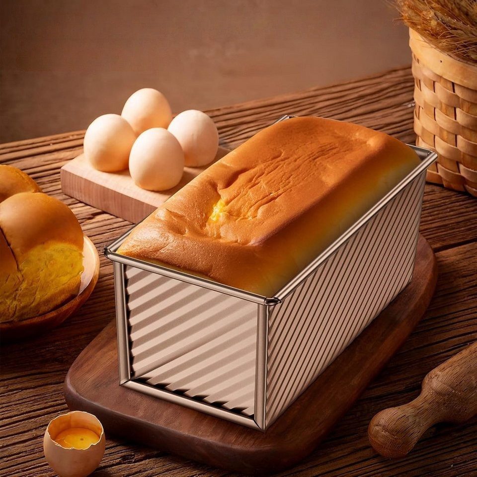 FOUORTUNATE-BEE Brotbackform Antihaft-Brotbackform mit Deckel – Ideal für Toast und Kuchen, Praktische Toast- und Kuchenform für gleichmäßiges Backen zu Hause