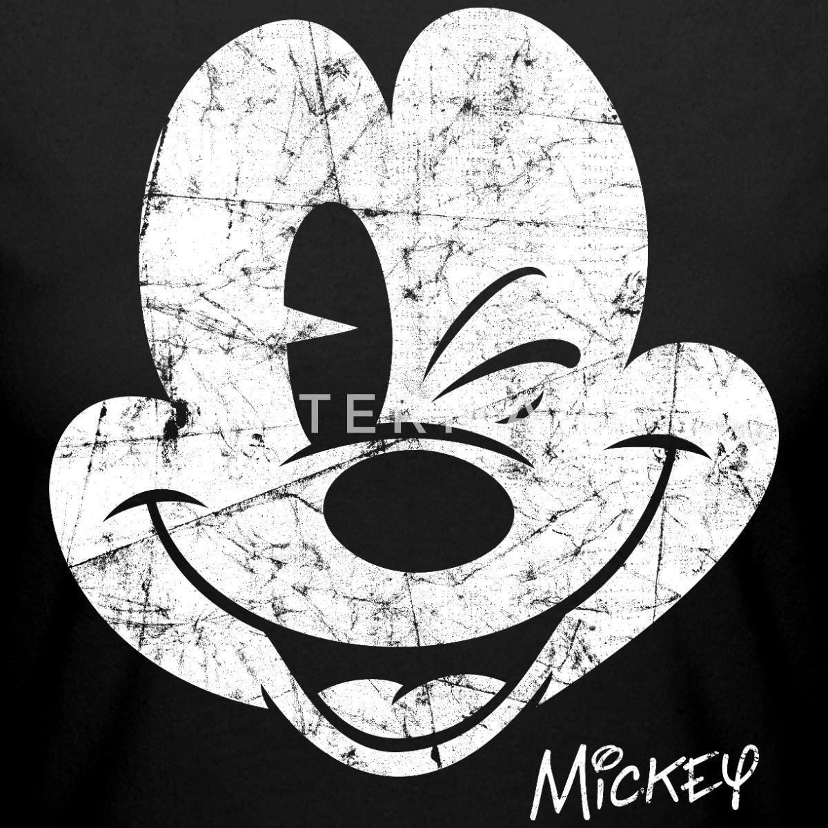Spreadshirt T-Shirt Mickey & Minnie Retro Mickey Mouse Zwinkernd Crop Top (1-tlg)