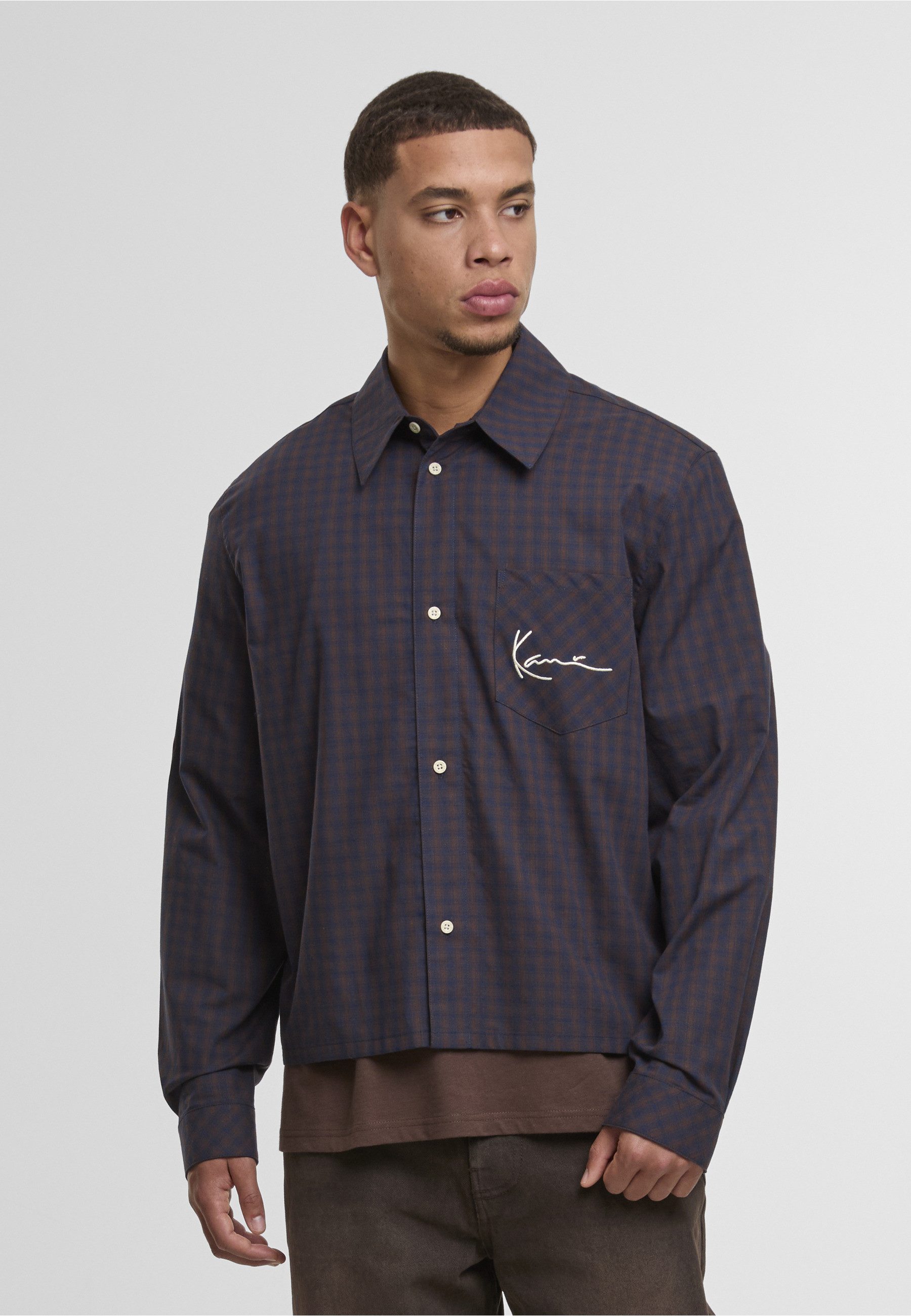 Karl Kani Langarmhemd Karl Kani Signature Check Boxy Shirt (1-tlg)