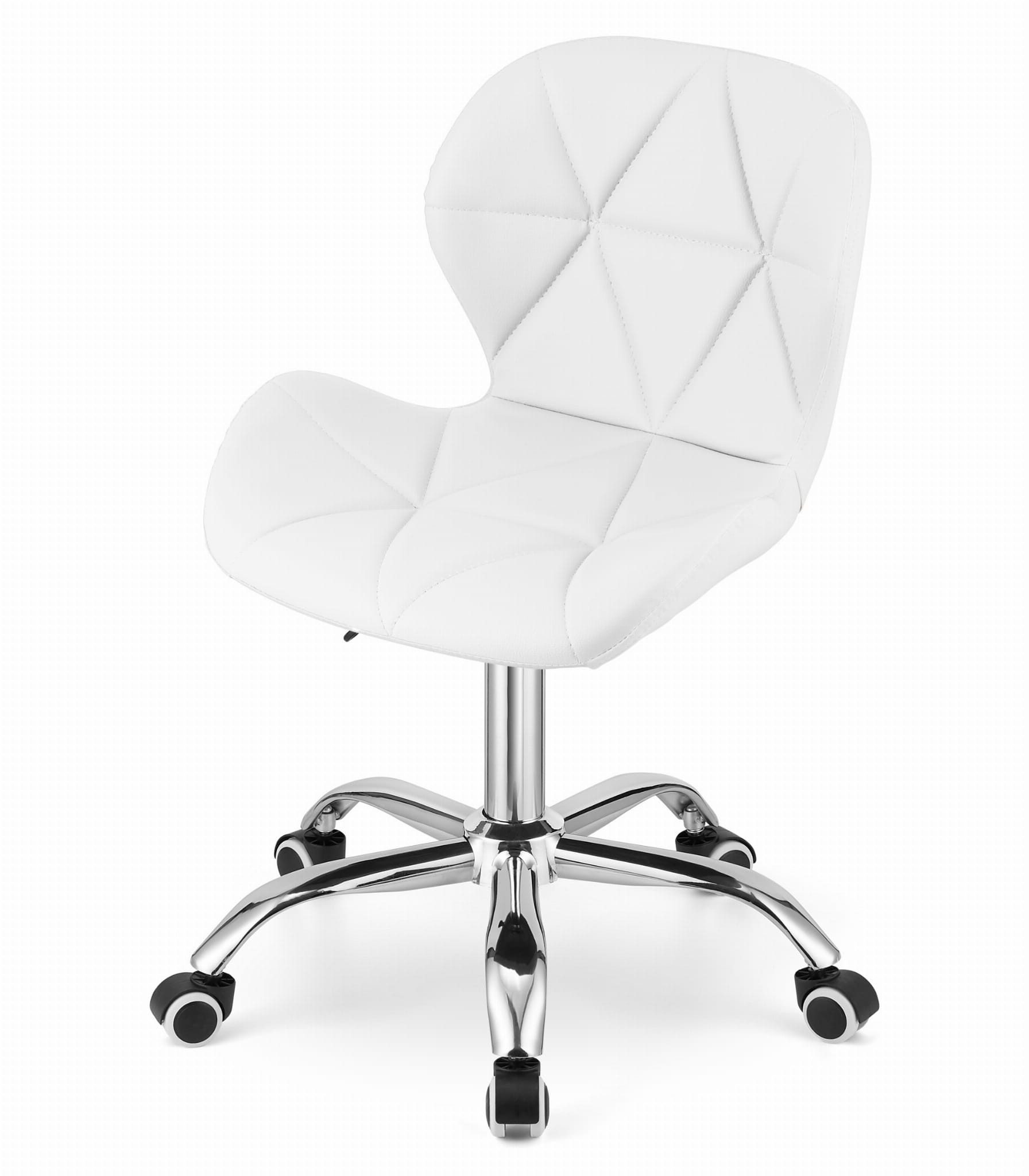 Home Collective Drehstuhl Schreibtischstuhl mit pneumatischer Verstellung (Perfekt für Kinderzimmer, Home Office und Studio), Samt mit Chromfuß und Gummirädern  – Bild 4 von 5