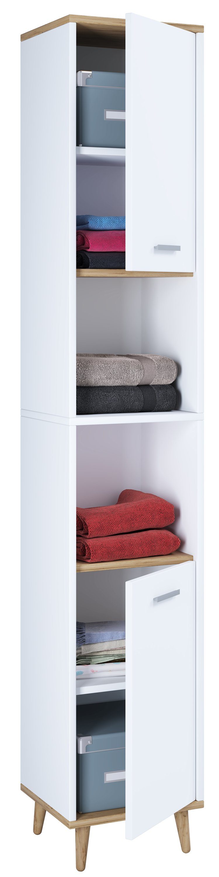VCM Hochschrank Holz Badmöbel Bad Hochschrank günstig online kaufen