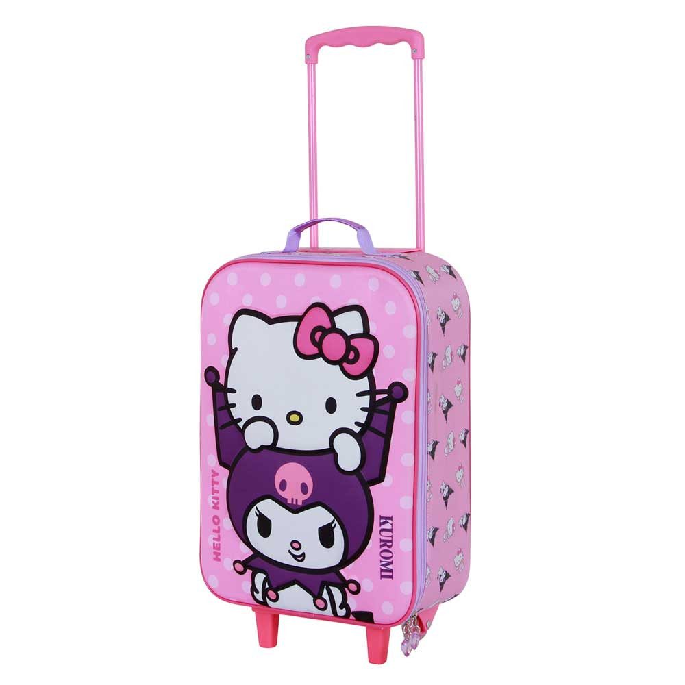 Karactermania Kinderkoffer Sanrio Hello Kitty Playful 3D Trolley Reisekoffer Koffer, Kinder-Trolley-Koffer im Soft 3D Design