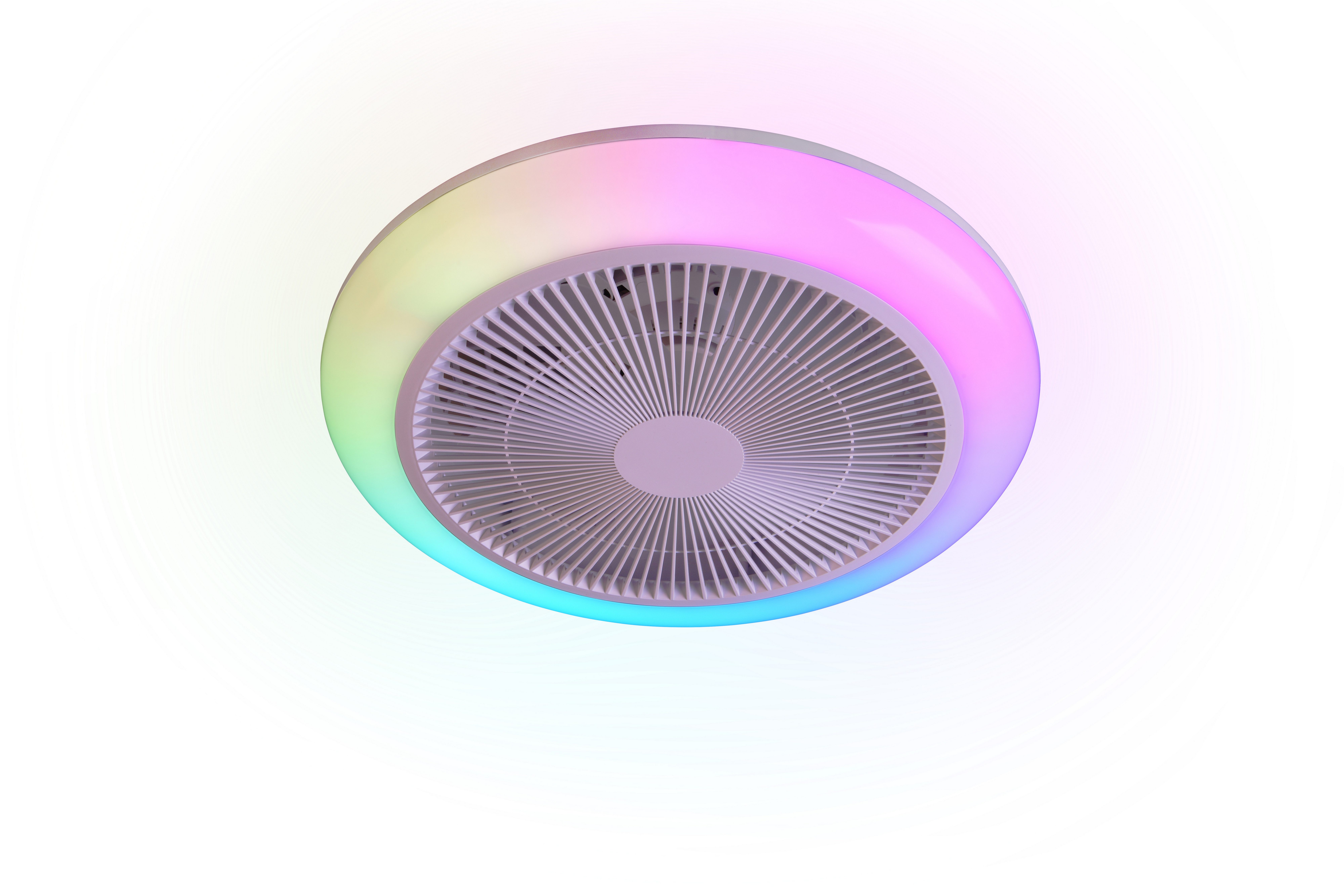 Reality Leuchten LED Deckenleuchte HOLMSUND mit Ventilator, Deckenventilator mit RGB Licht Farbwechsel, CCT - über Fernbedienung, Dimmfunktion, Farbwechsel, Timerfunktion, Ventilatorfunktion, getrennt schaltbar, mehrere Helligkeitsstufen, LED fest integriert, RGB, warmweiß - kaltweiß, 3-Stufen Ventilator Kinderzimmer Fernbedienung dimmen + buntes Licht
