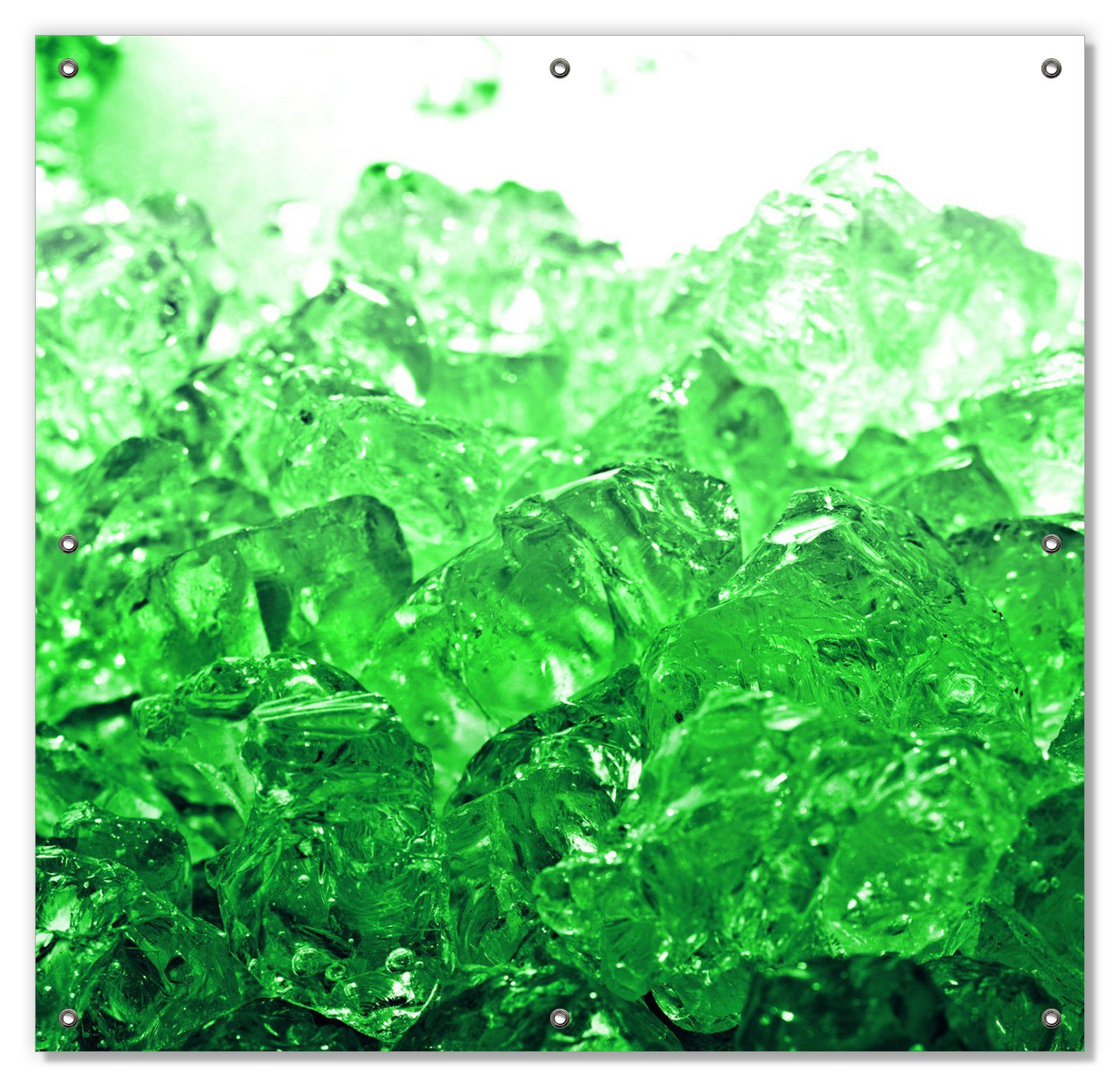 Sonnenschutz Leuchtendes Eis in grün, Wallario, blickdicht, mit Saugnäpfen, wiederablösbar und wiederverwendbar
