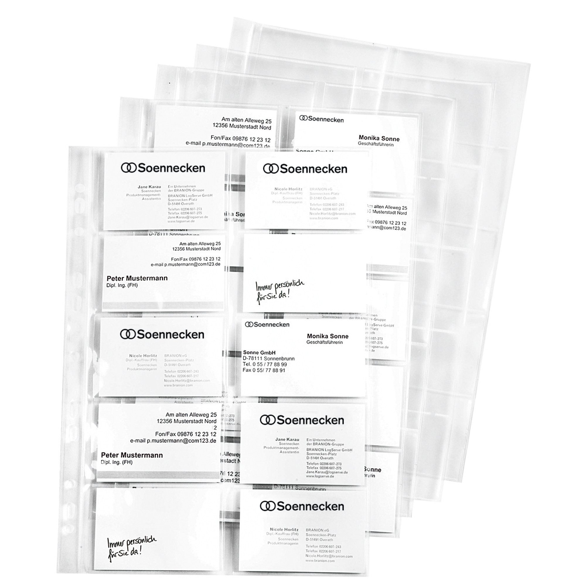 Soennecken Visitenkartenhülle Visitenkarten- Prospekthülle 1611 10 Stück