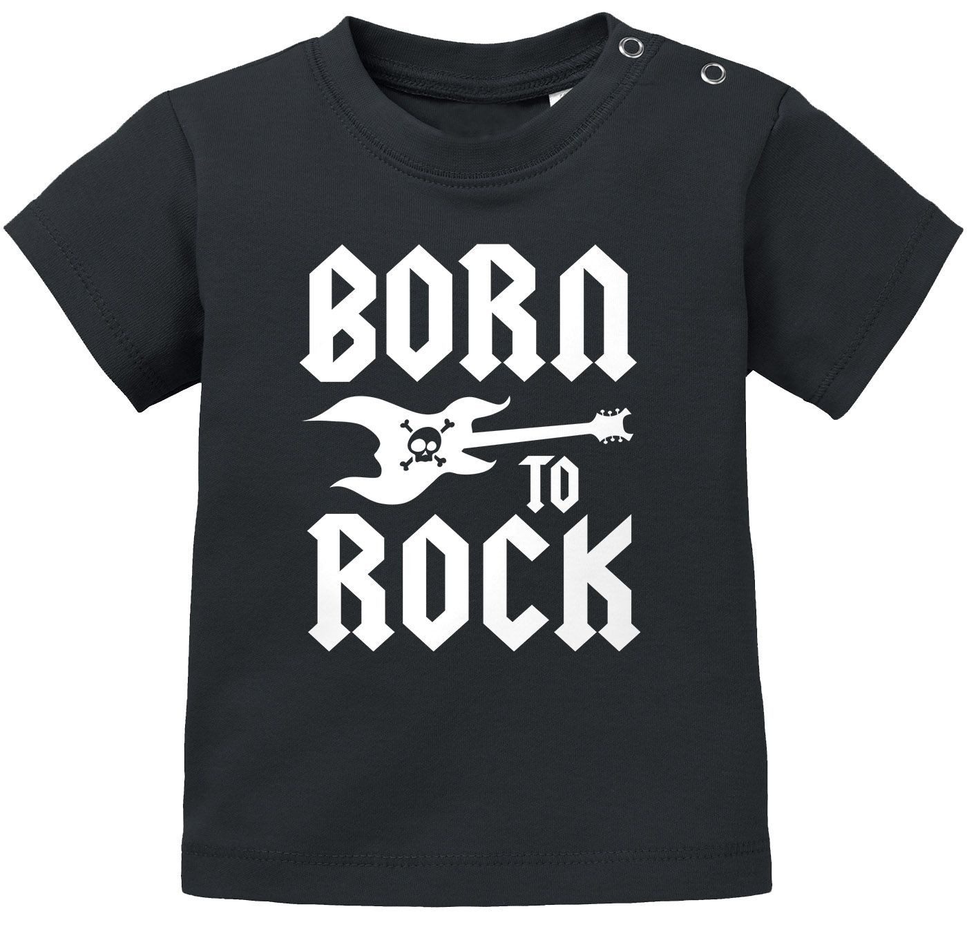 Print-Shirt Baby T-Shirt kurzarm Babyshirt Born to Rock Hardrock Heavy Metal