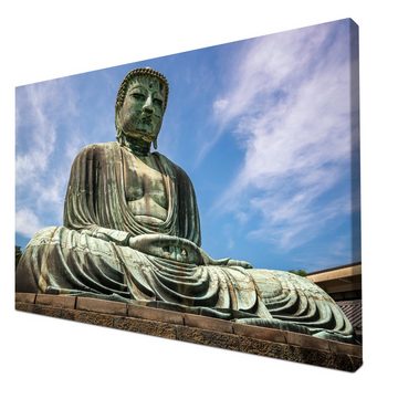 wandmotiv24 Leinwandbild Der Große Buddha von Kamakura, Wellness (1 St), Wandbild, Wanddeko, Leinwandbilder in versch. Größen