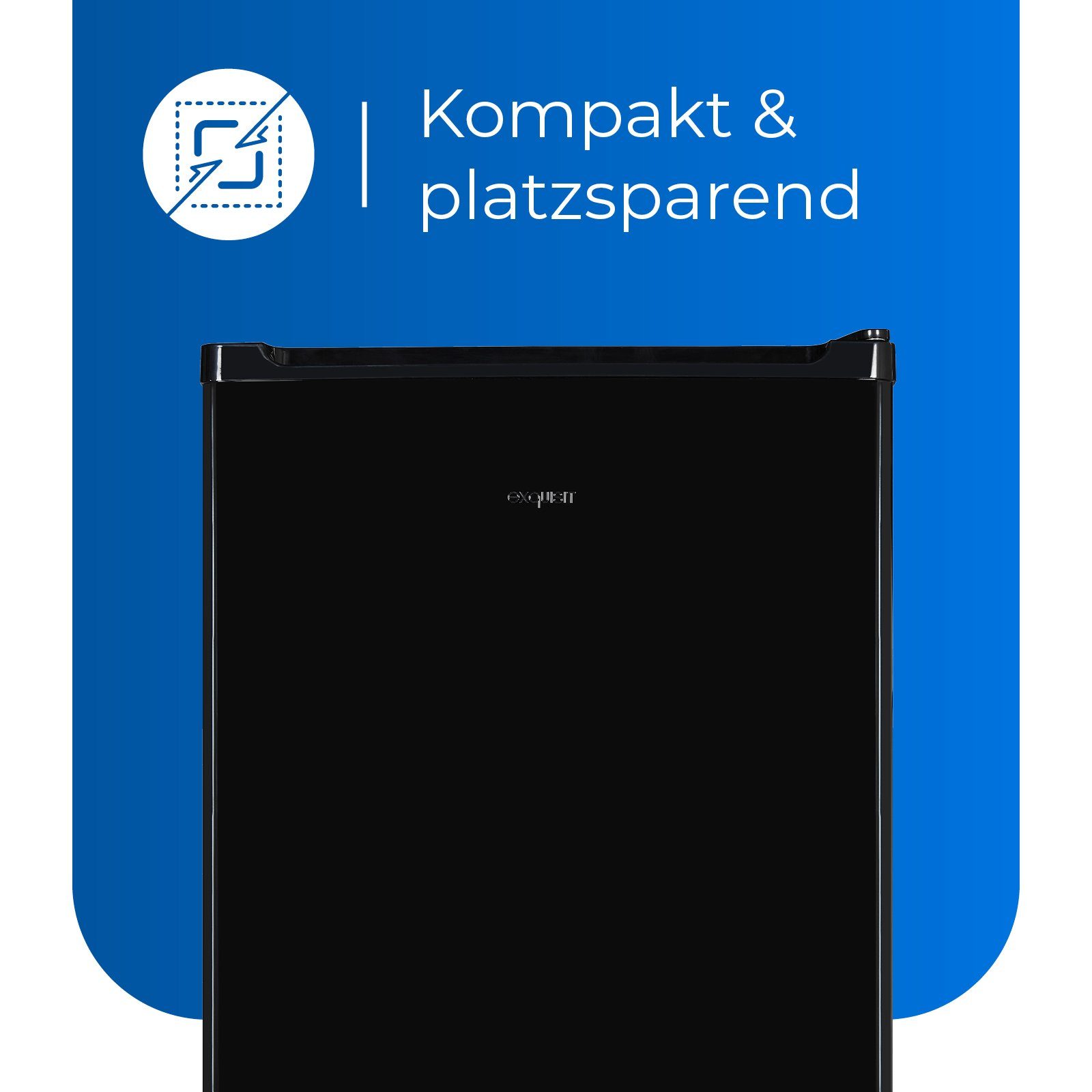 exquisit Table Mini-Kühlschrank kompakter Top Kühlschrank Schwarz in verschiedenen KB05-V-040E, Farben