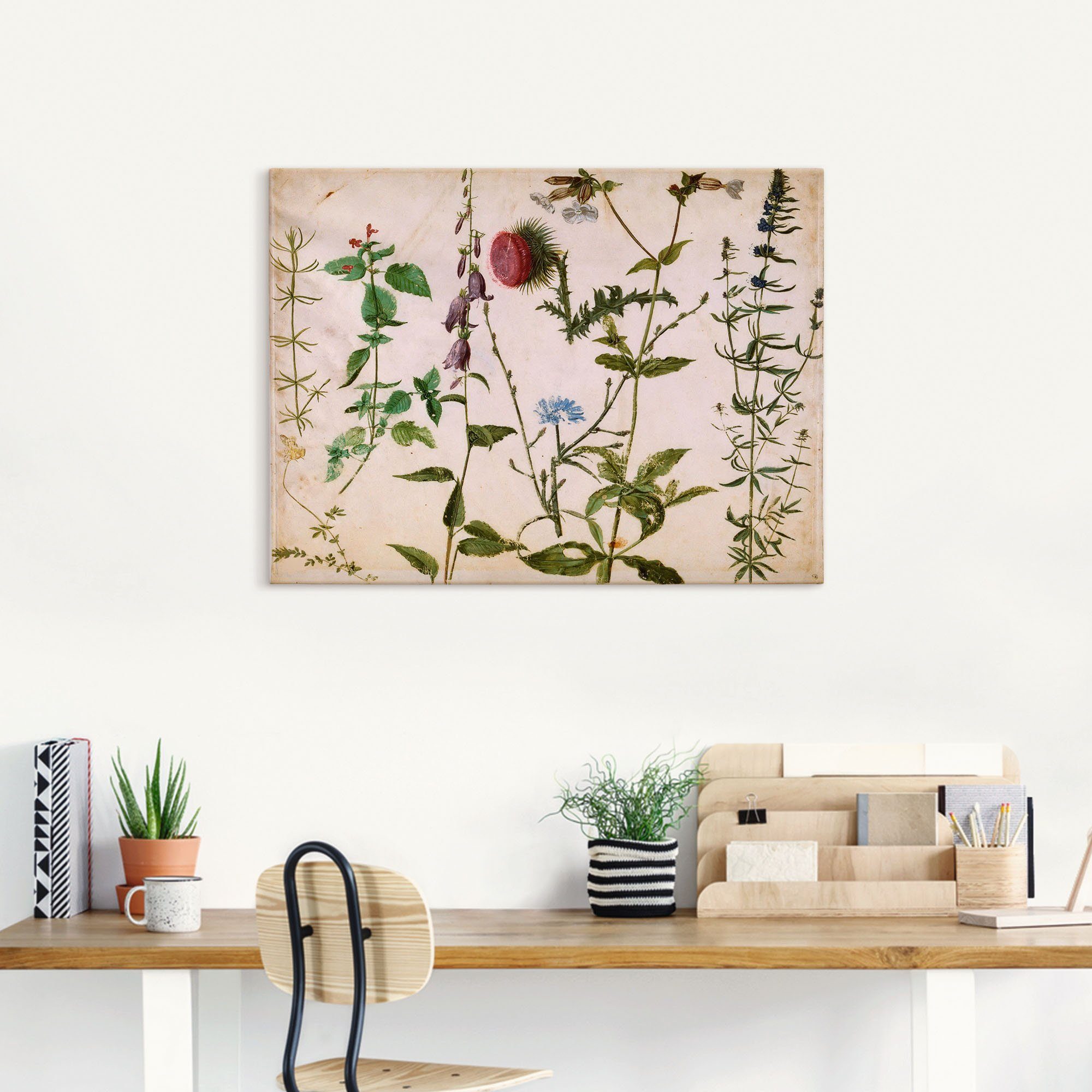 Artland Wandbild Acht Skizzen Blumenbilder Leinwandbild, Wandaufkleber St), versch. als Wildblumen., von Alubild, in Größen Poster (1 oder