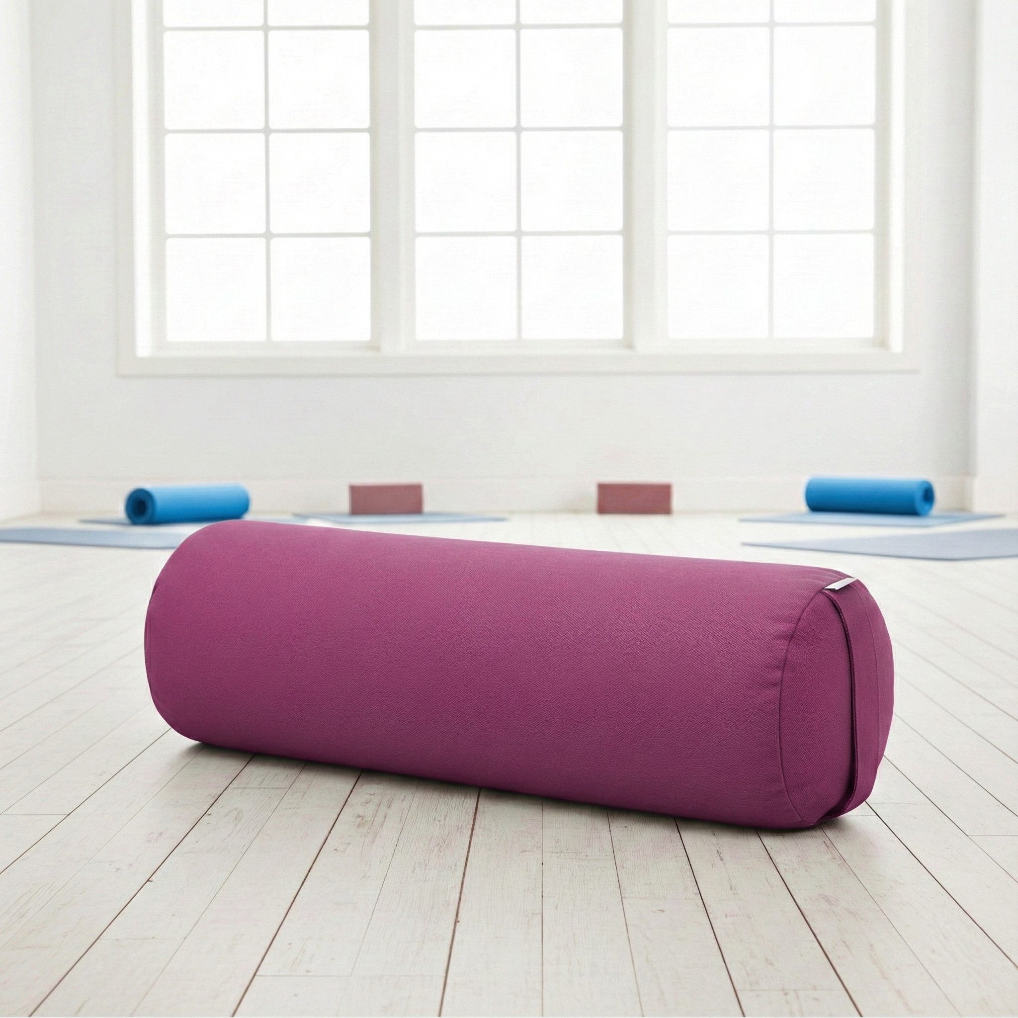 Yogistar Yogakissen Yoga-Bolster yin - rund - Samtosha - organic cotton, Hochwertiges Yoga-Bolster aus nachhaltigen Materialien
