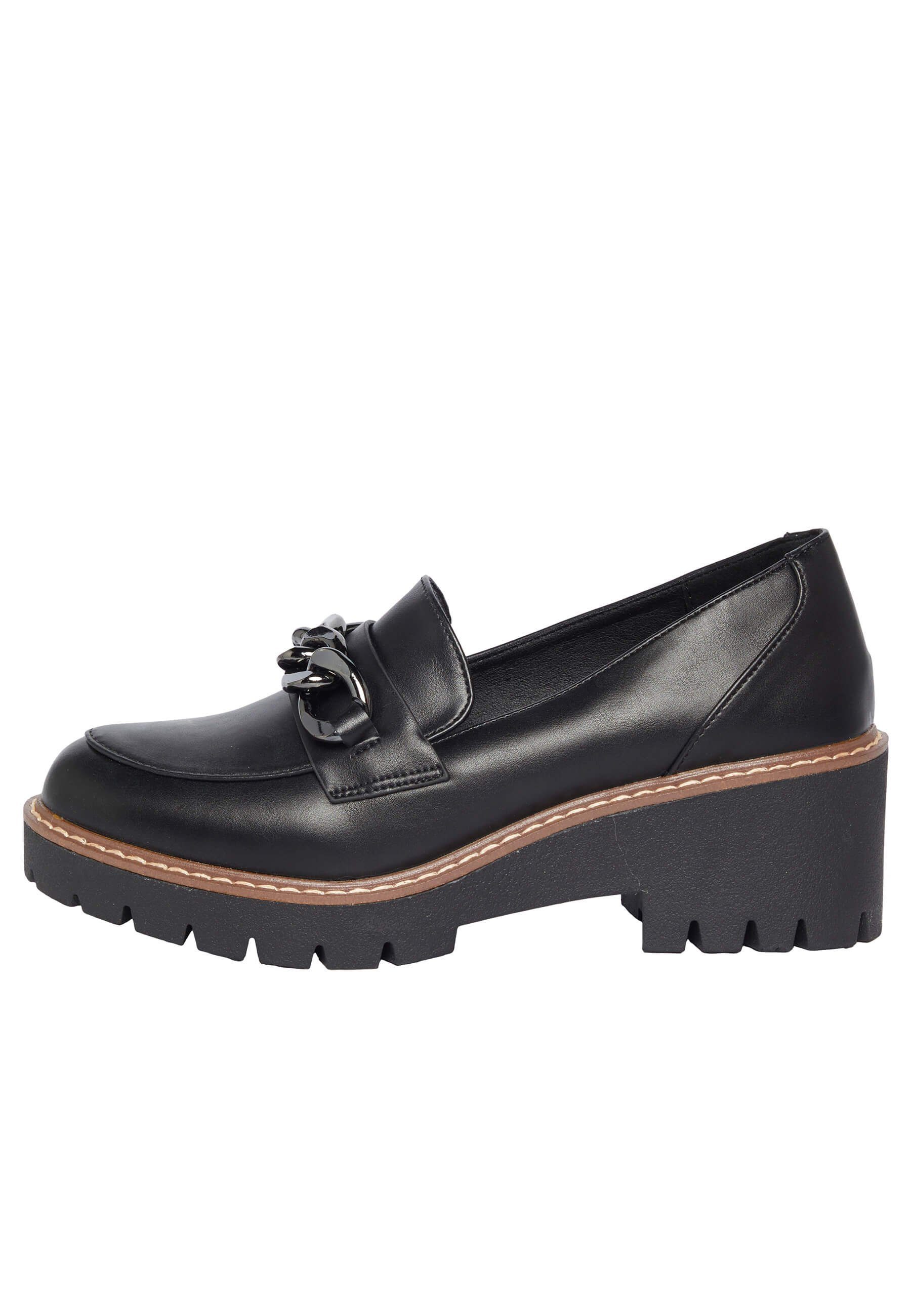 mia&jo Loafer Mit Zierkette Und Grober Sohle Loafer mit modernem Design