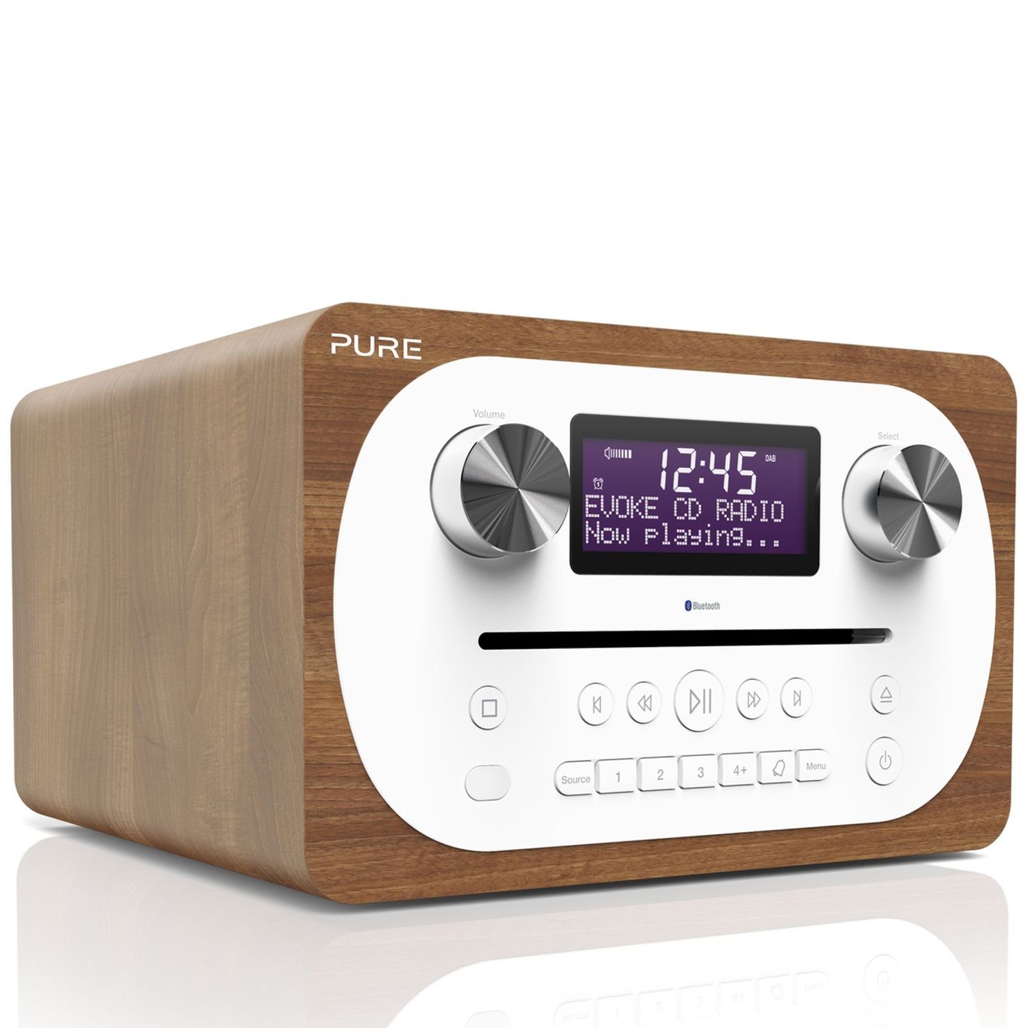 Pure Evoke C-D4 Walnut EU/UK (DAB) Digitalradio CD (Digitalradio) Bluetooth DAB+ UKW Internetradio
