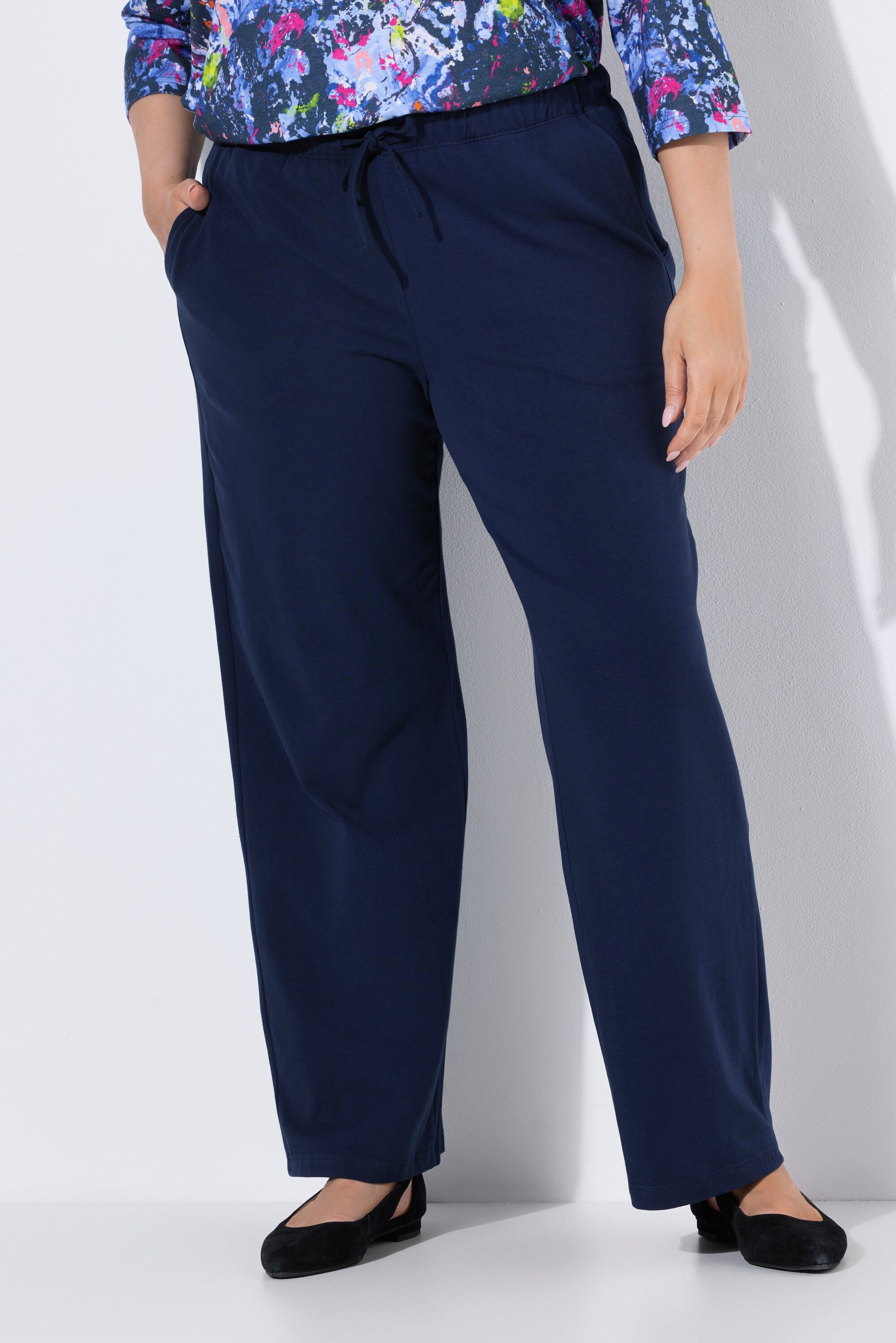 Ulla Popken Funktionshose Jerseyhose gerades Bein Taschen