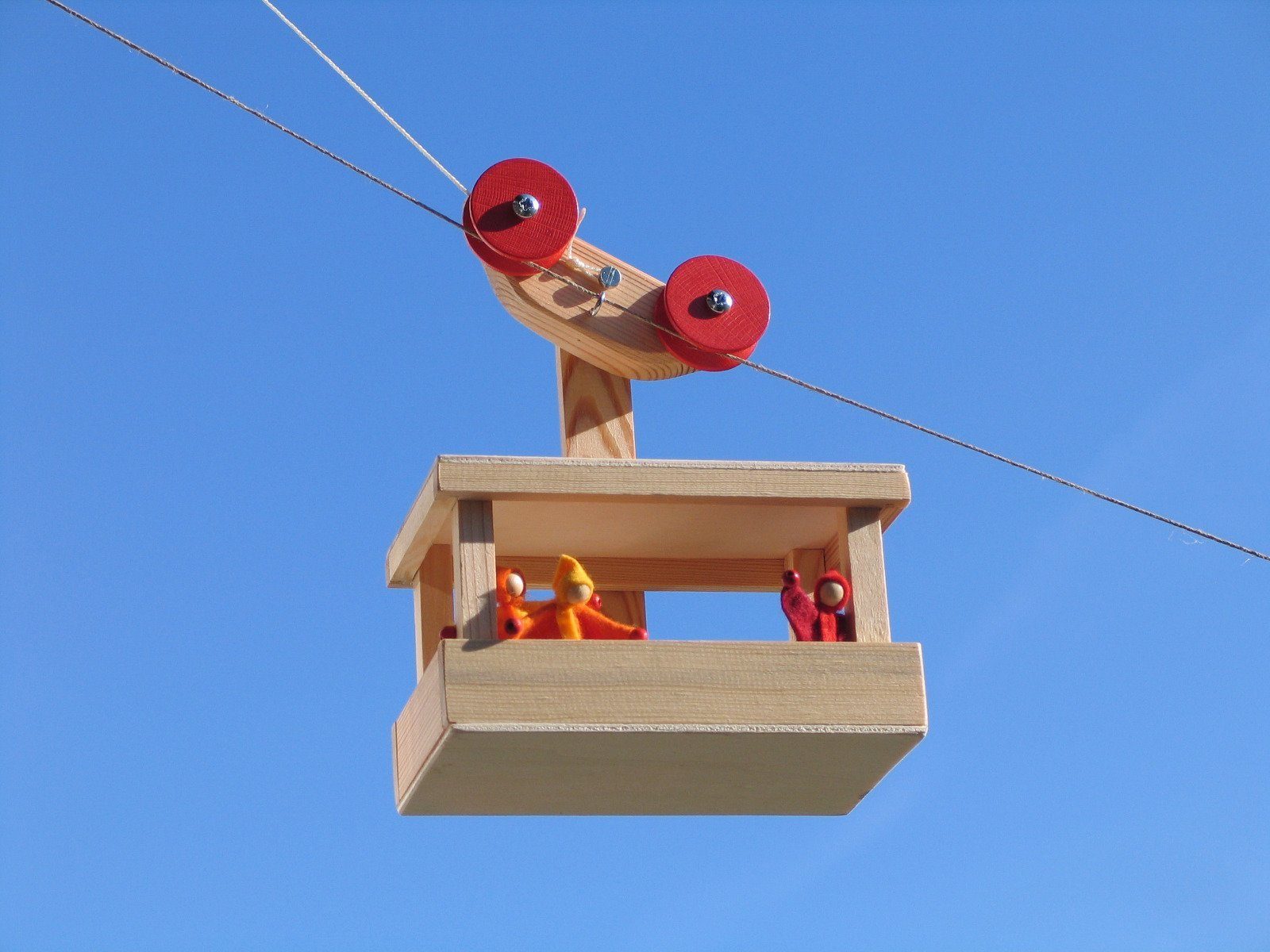 Die Werkkiste Holzbaukasten Große Seilbahn, Puppengondel