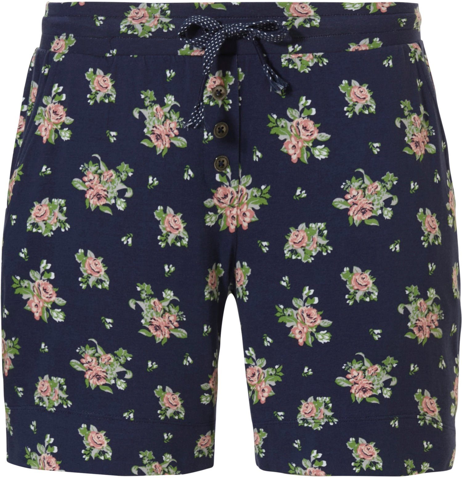 Rosen (1-tlg) Pastunette Damen Pyjamashorts mit Blumen Pyjamashorts allover