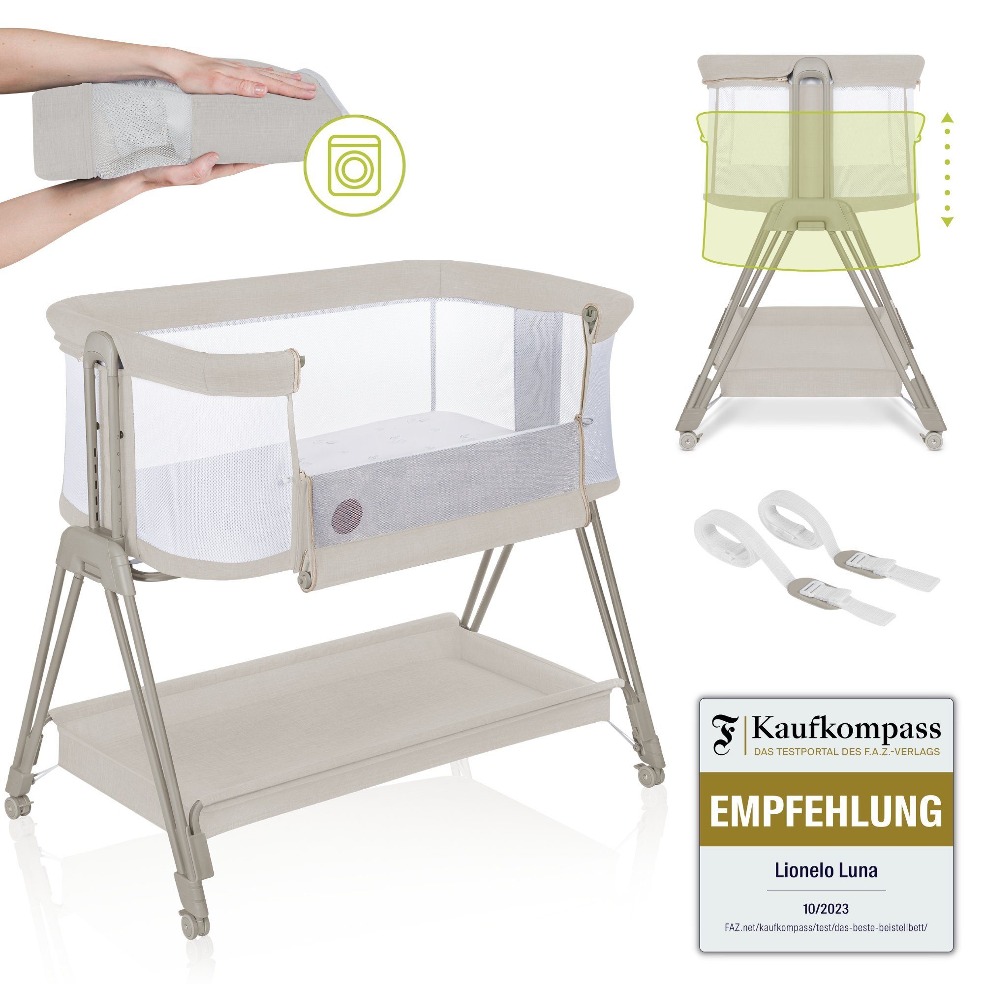lionelo Baby-Reisebett LUNA, 2in14 Rädern mit günstig online kaufen