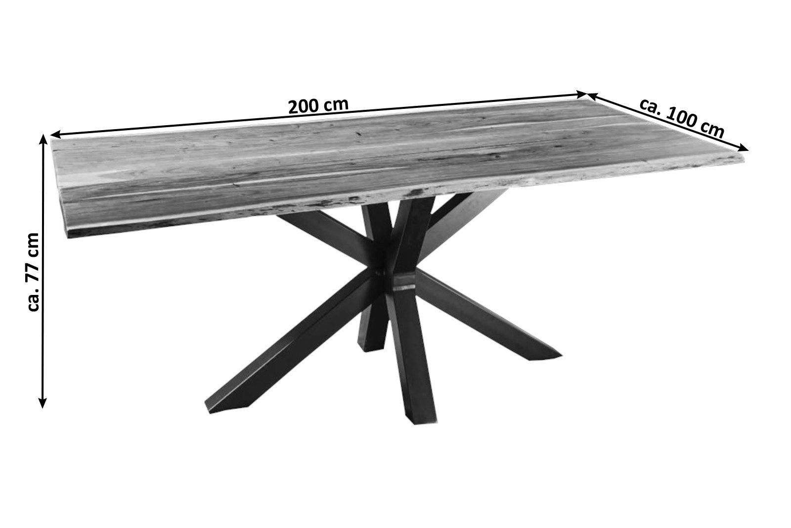 SAM® Baumkantentisch Spider, massives Akazienholz, Baumkante, günstig online kaufen