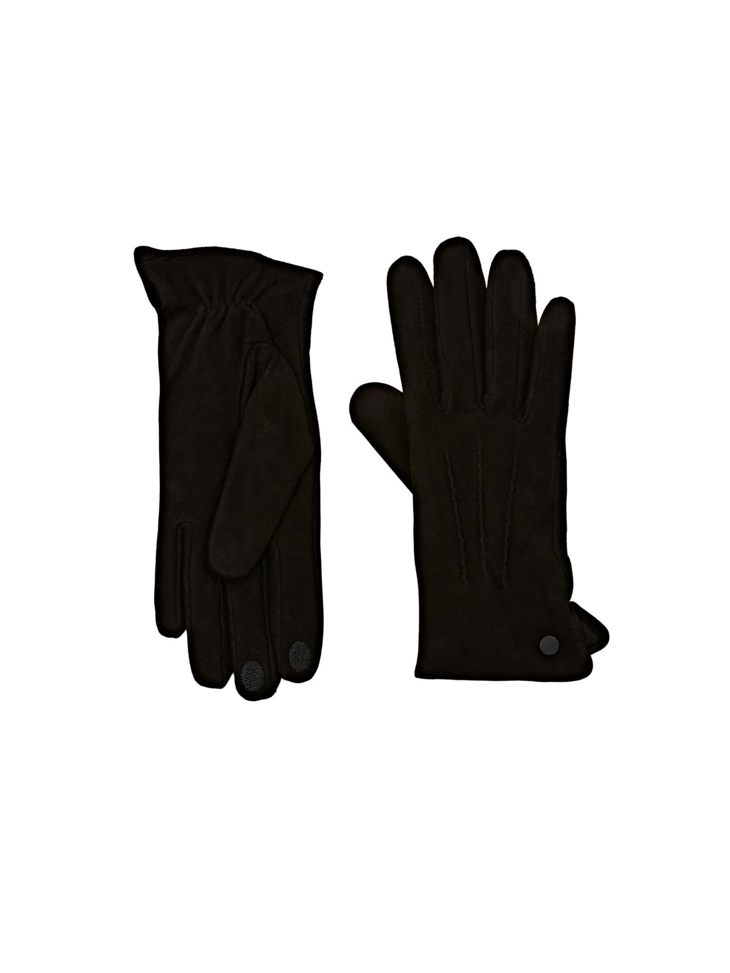 Touchscreen-Funktion BLACK Rauleder-Handschuhe mit Lederhandschuhe Esprit