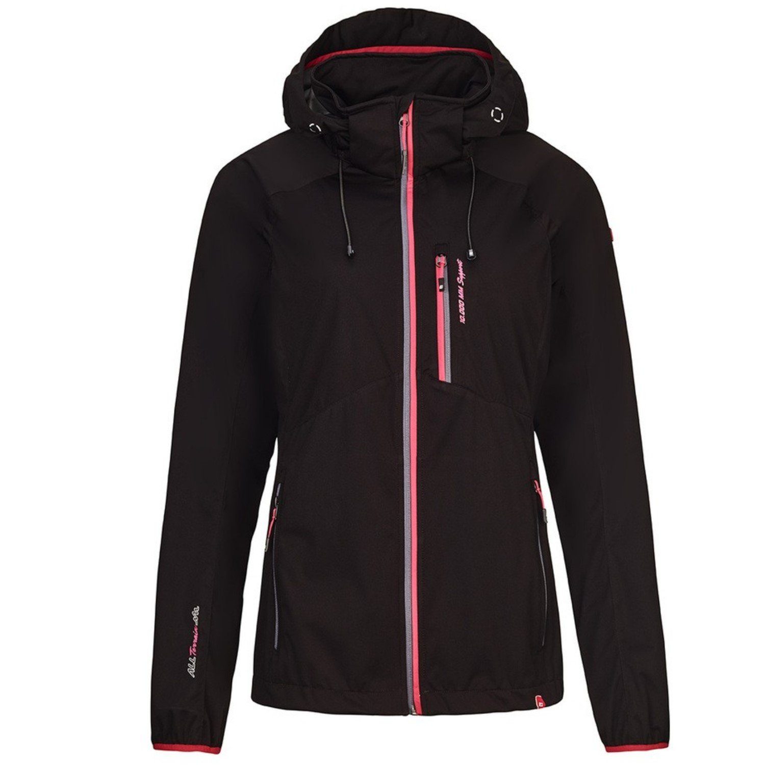 softshelljacke damen abnehmbare kapuze
