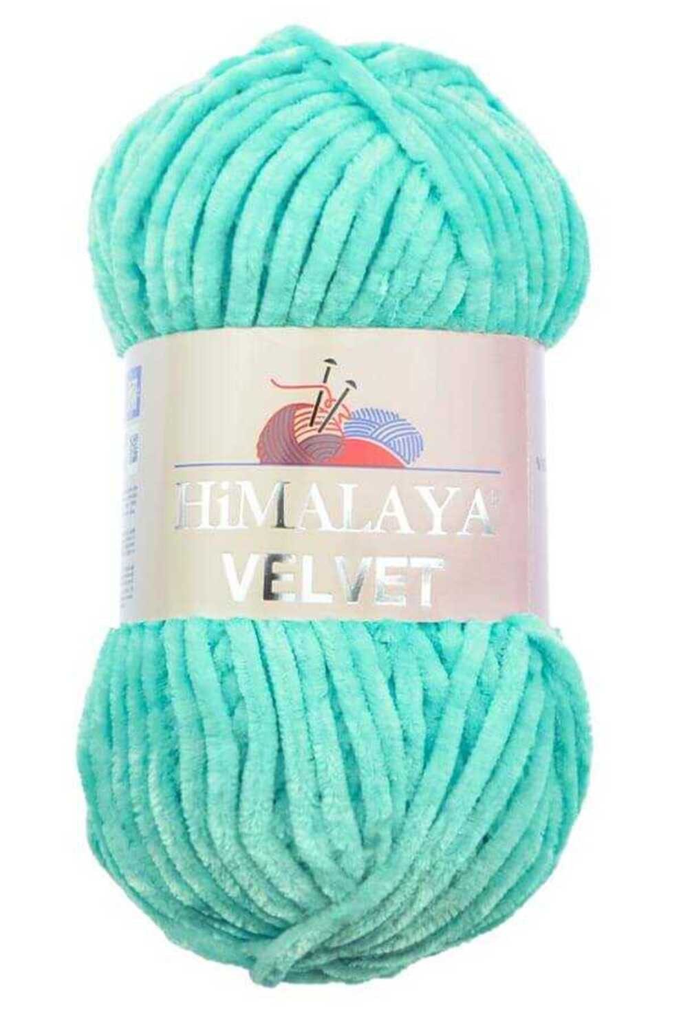 Himalaya Velvet Wolle - 100% Micro-Polyester, 100g/120m, Stärke 6 Super Bulky Häkelwolle, 120 m (Einzel-Pack, 1-St., Wolle), Superbauschiges Chenille Garn