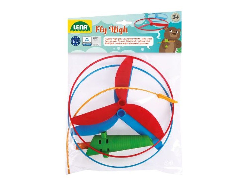 SIMM Spielwaren Spielzeug-Flugzeug Flugspiel mit 2 Rotoren und kindersicherer Zugvorrichtung