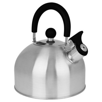 Koopman Wasserkocher mit Dampfpfeife, 2.5 l, Flötenkessel Pfeifkessel Wasserkessel Kessel Teekessel Pfeife