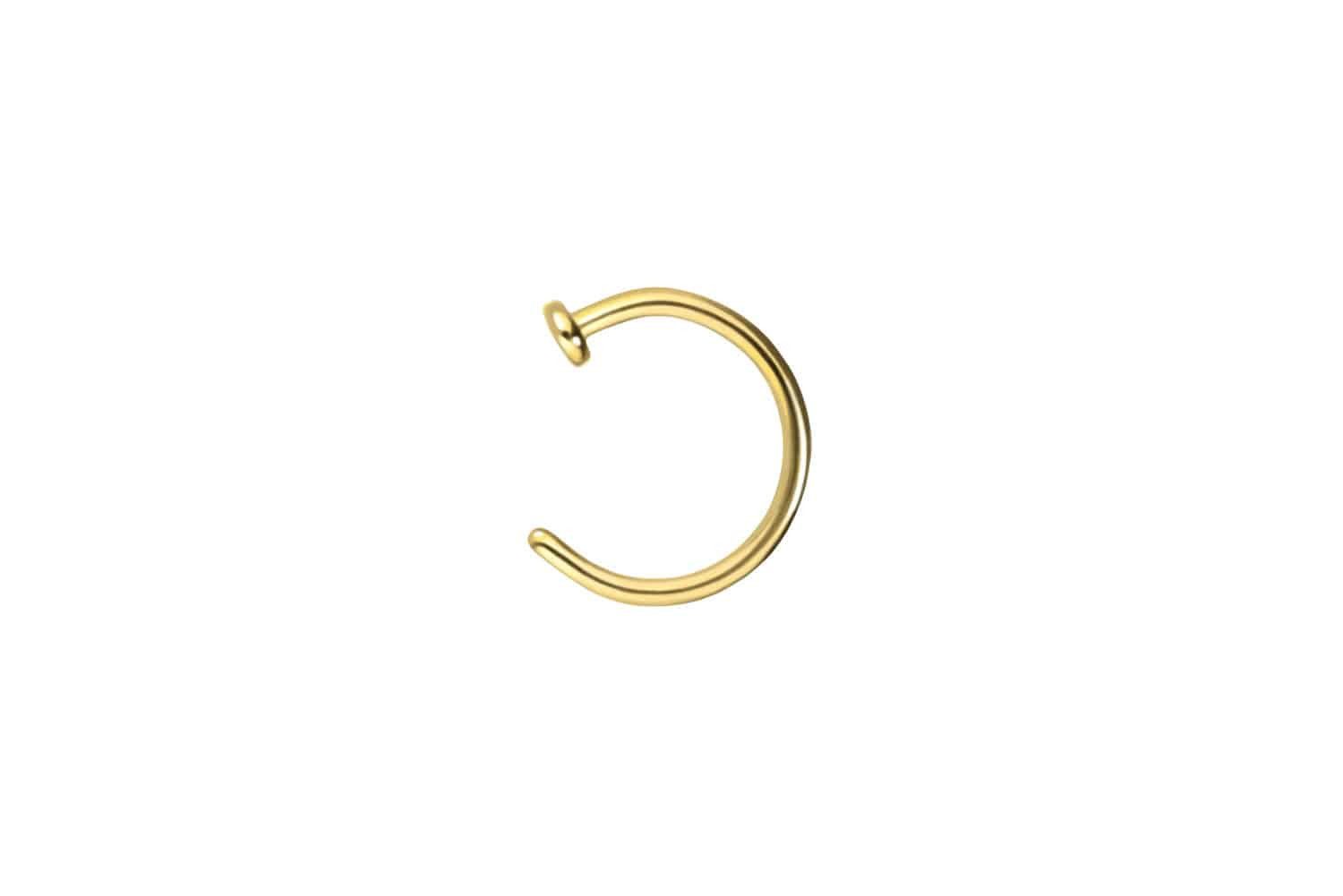 PIERCINGLINE Nasenpiercing Chirurgenstahl Nasenring offen PLATTE (Nasenstecker, 1-tlg)