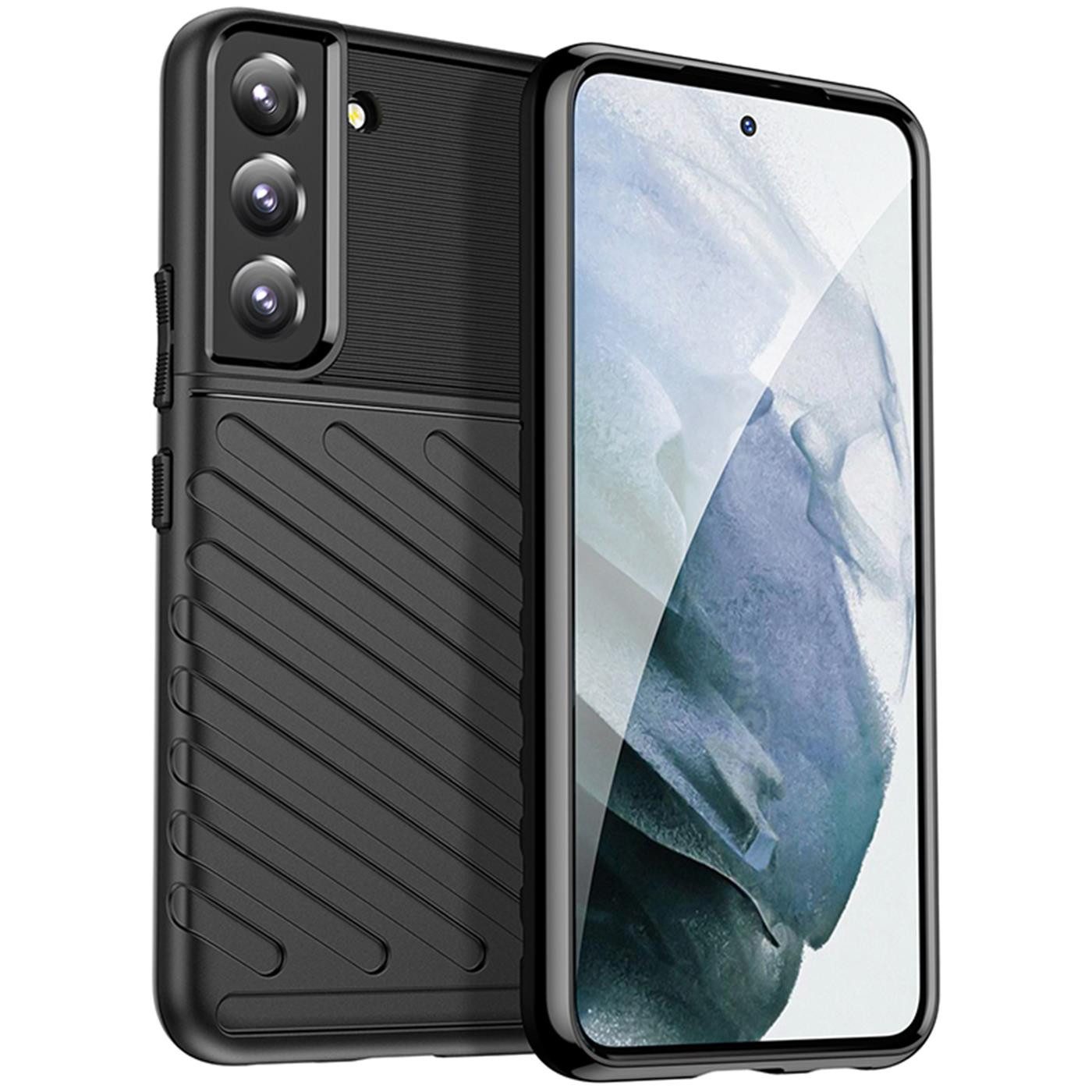 CoolGadget Handyhülle Thunder Hybrid Case für Samsung Galaxy S22 6,1 Zoll, stylische rutschfeste Schutzhülle Handy Hülle für Samsung S22 5G