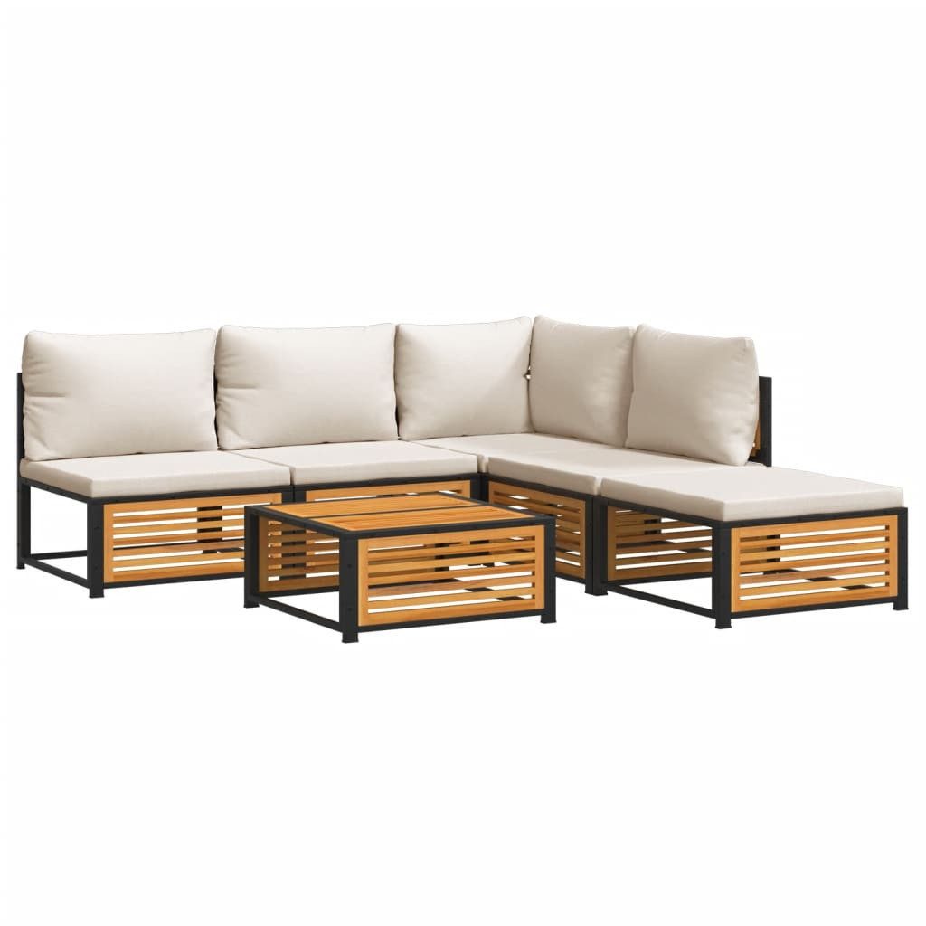 vidaXL Gartenlounge-Set 6-tlg. Garten-Sofagarnitur mit Kissen günstig online kaufen