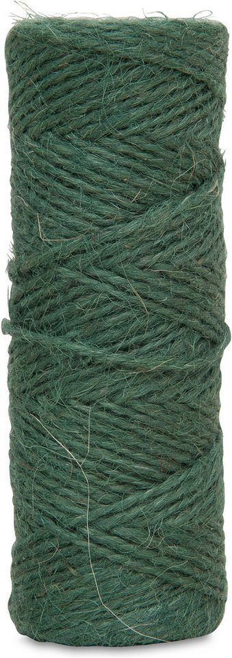 Windhager Pflanzschnur Pflanzenbinder aus Jute, Gartenschnur und Bastelschnur, Pflanzendraht, 70 m, grün