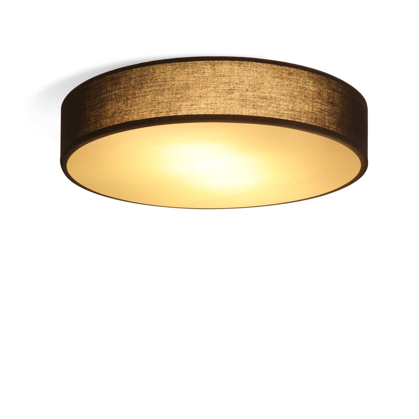 ZMH Deckenleuchte Deckenlampe runde mit Stoffschirm günstig online kaufen
