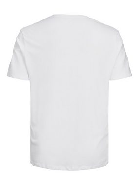 Jack & Jones T-Shirt 2-er SET Plus Size T-Shirt Übergrößen Shirt Logo Print (2-tlg) 4831 in Weiß-Blau