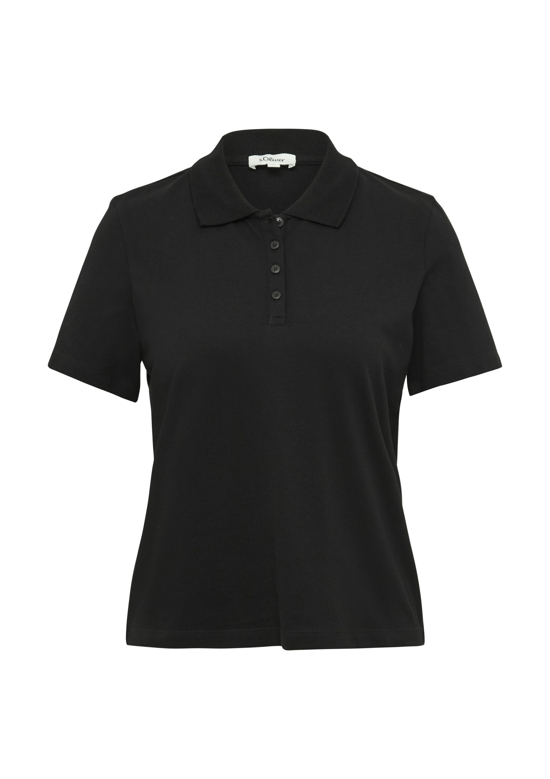 s.Oliver Kurzarmshirt Polo-Shirt Piqué-Poloshirt aus Baumwollmix günstig online kaufen