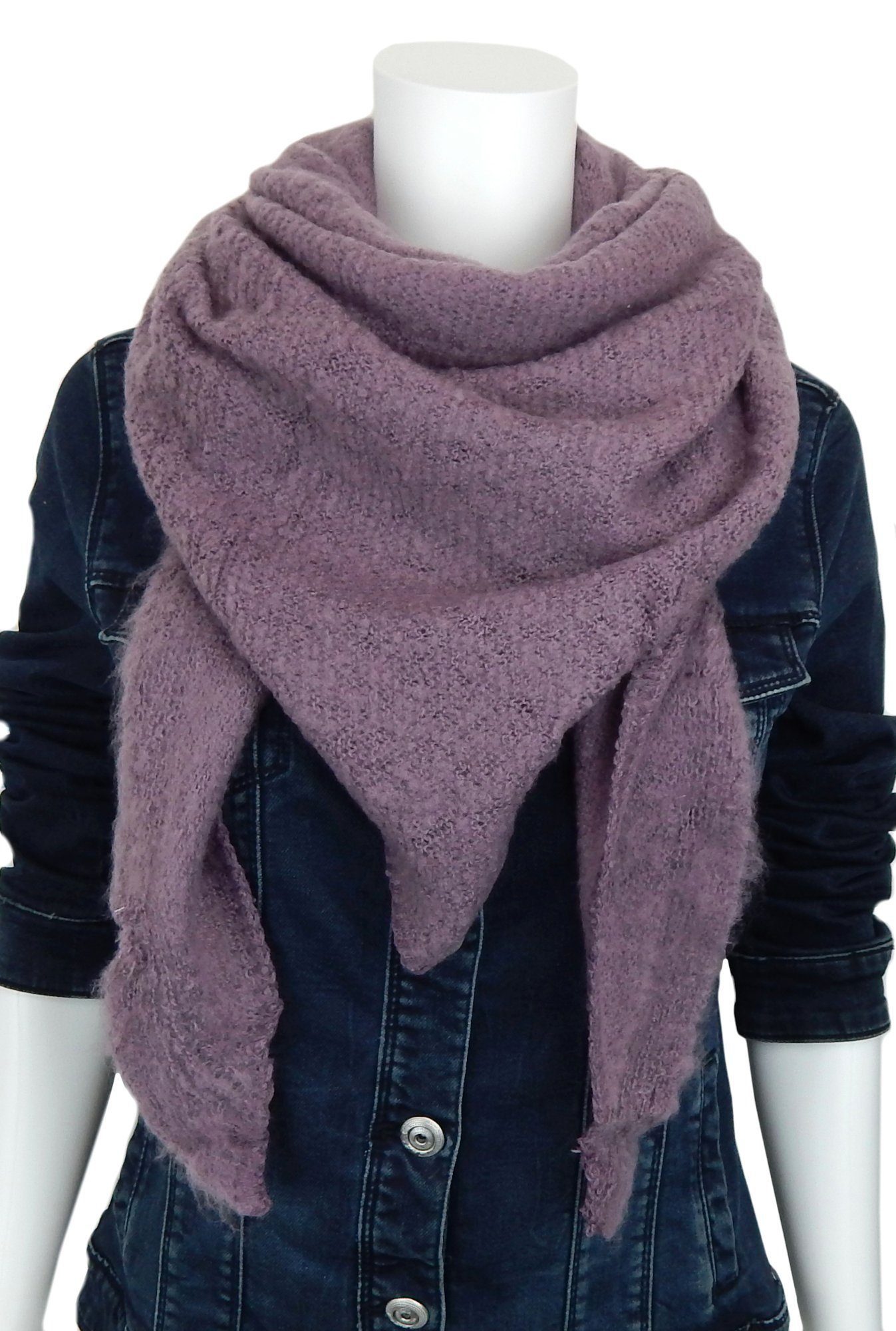 Ella Jonte Dreieckstuch, großes kuchelweiches Tuch schwarz oder violett Her günstig online kaufen