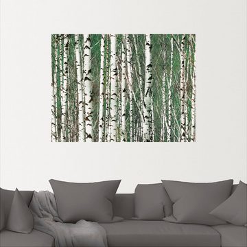 Artland Wandbild Birkenwald - Bäume, Bäume (1 St), als Leinwandbild, Wandaufkleber in verschied. Größen